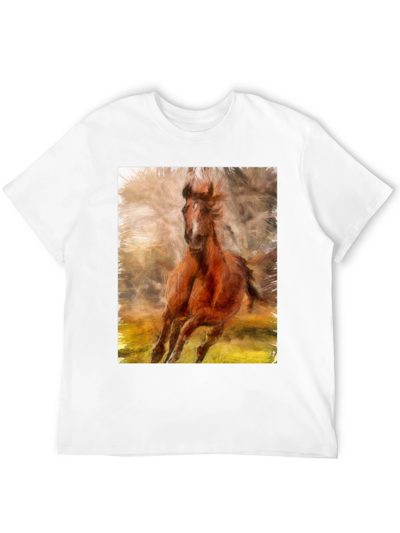 Black Horse Graphic Black T-Shirt view 12