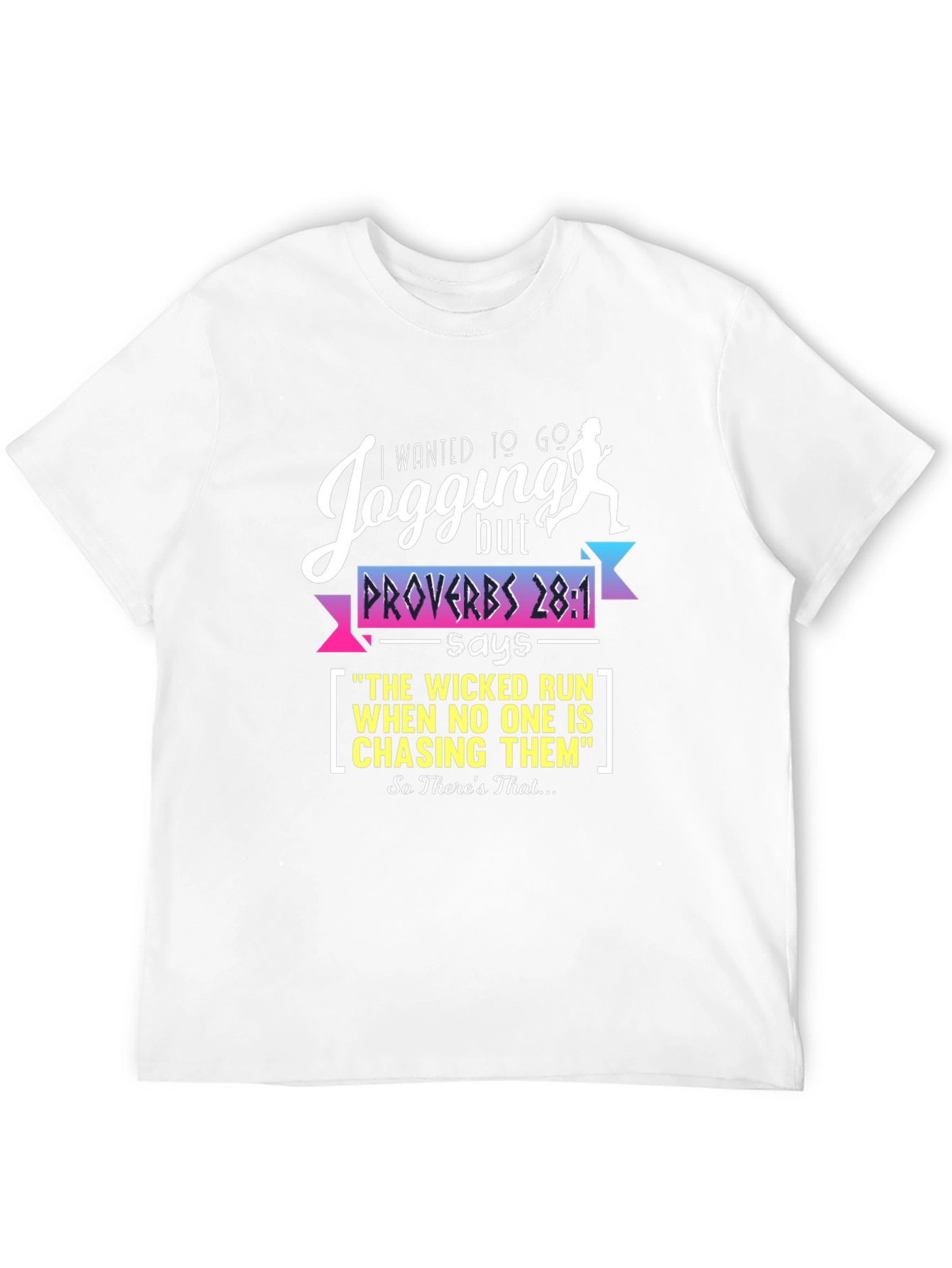 Black Jogging Proverbs Graphic T-Shirt view 12