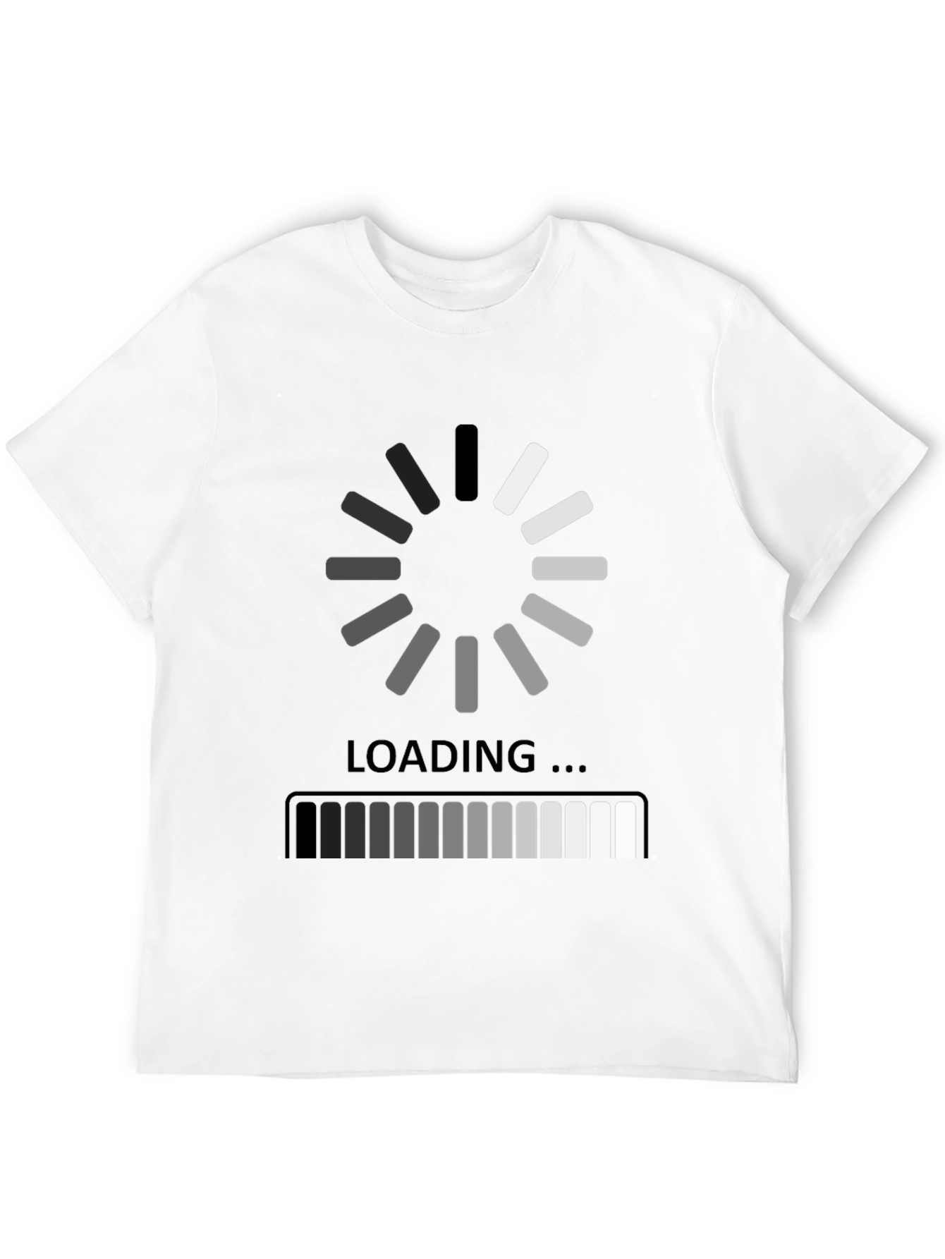 Black Loading Black Graphic Tee - Gamer Humor Shirt view 12