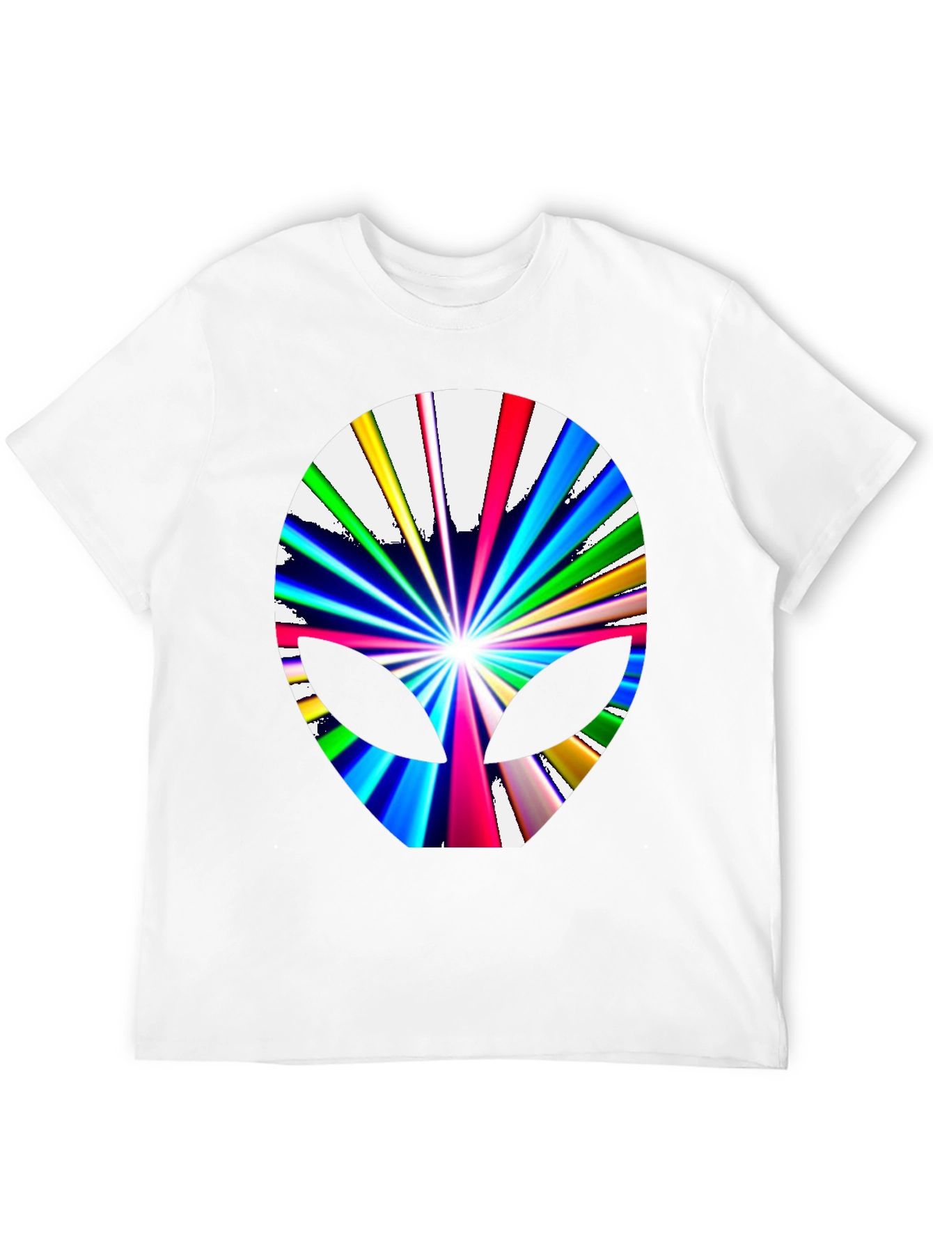 Black Retro Alien Head Graphic Tee - Black Cotton T-Shirt view 12