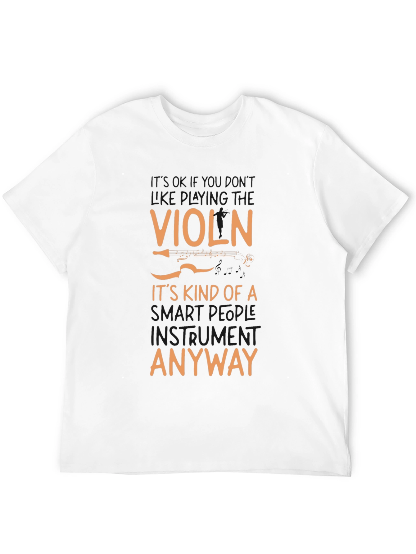 Black Funny Violin T-Shirt - Smart People Instrument! view 12