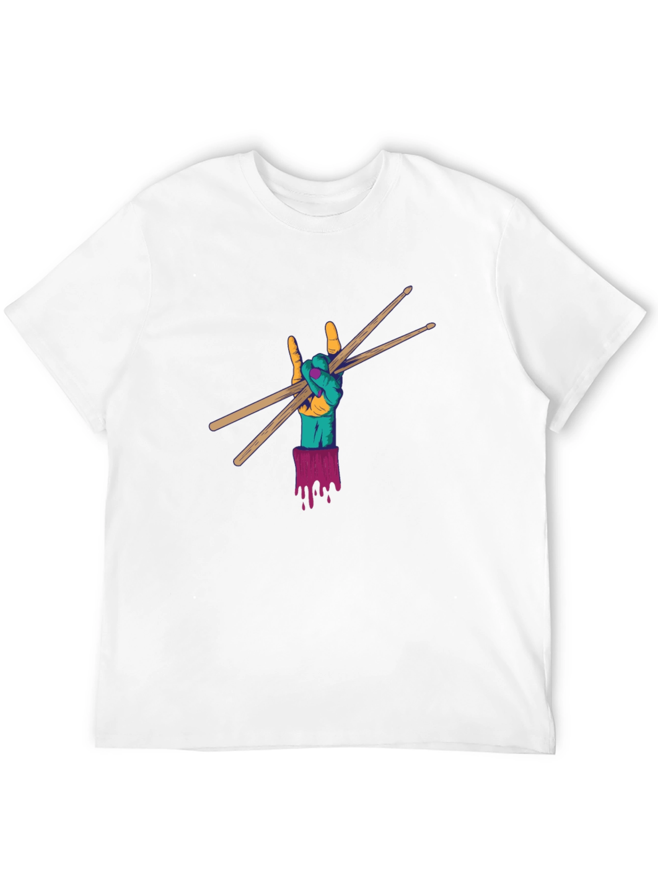Black Rock Hand Drum Sticks Graphic Tee view 12