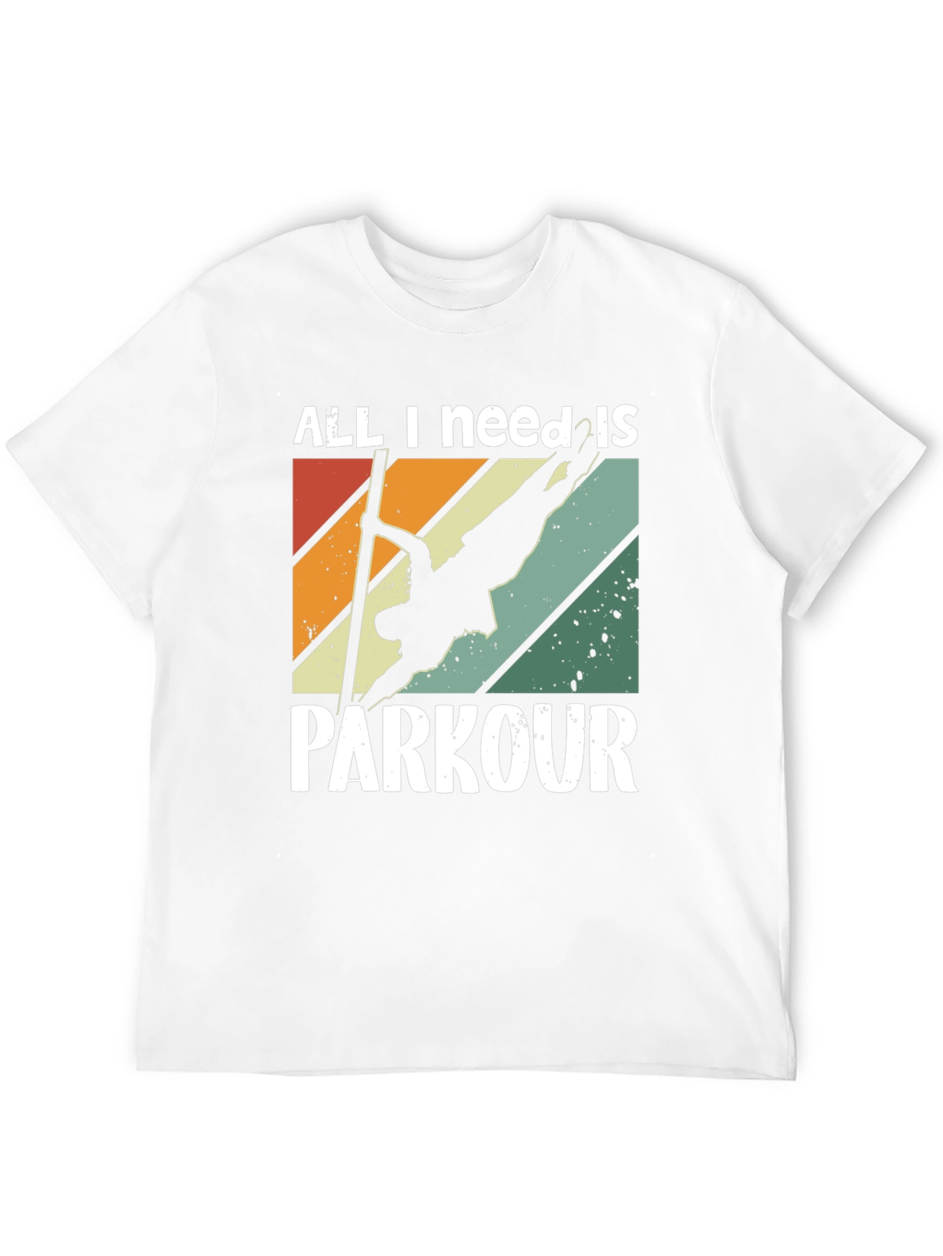 Black All I Need Is Parkour T-Shirt - Retro Style view 12