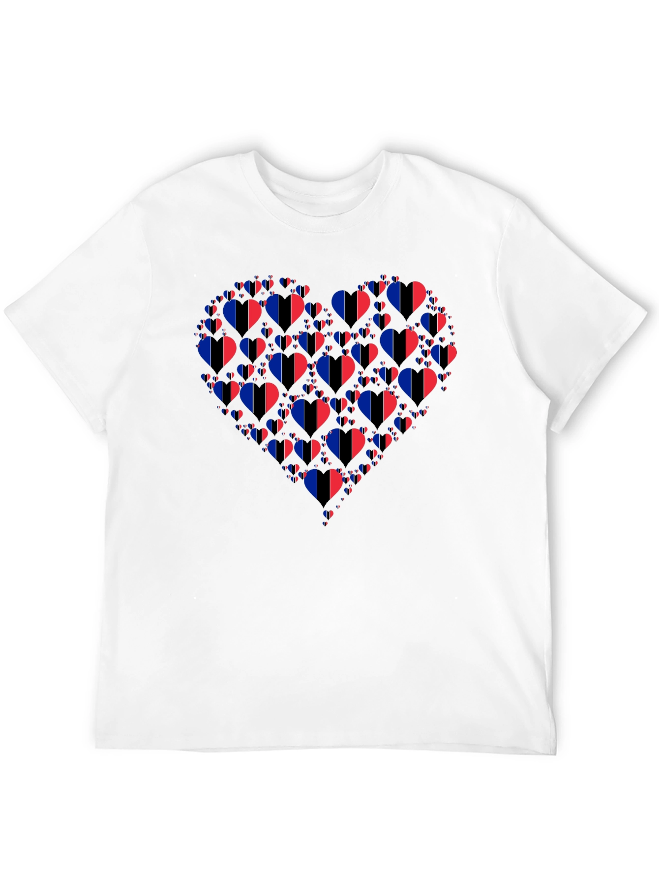 Black Heart of Flags T-Shirt - Unique Graphic Tee view 12