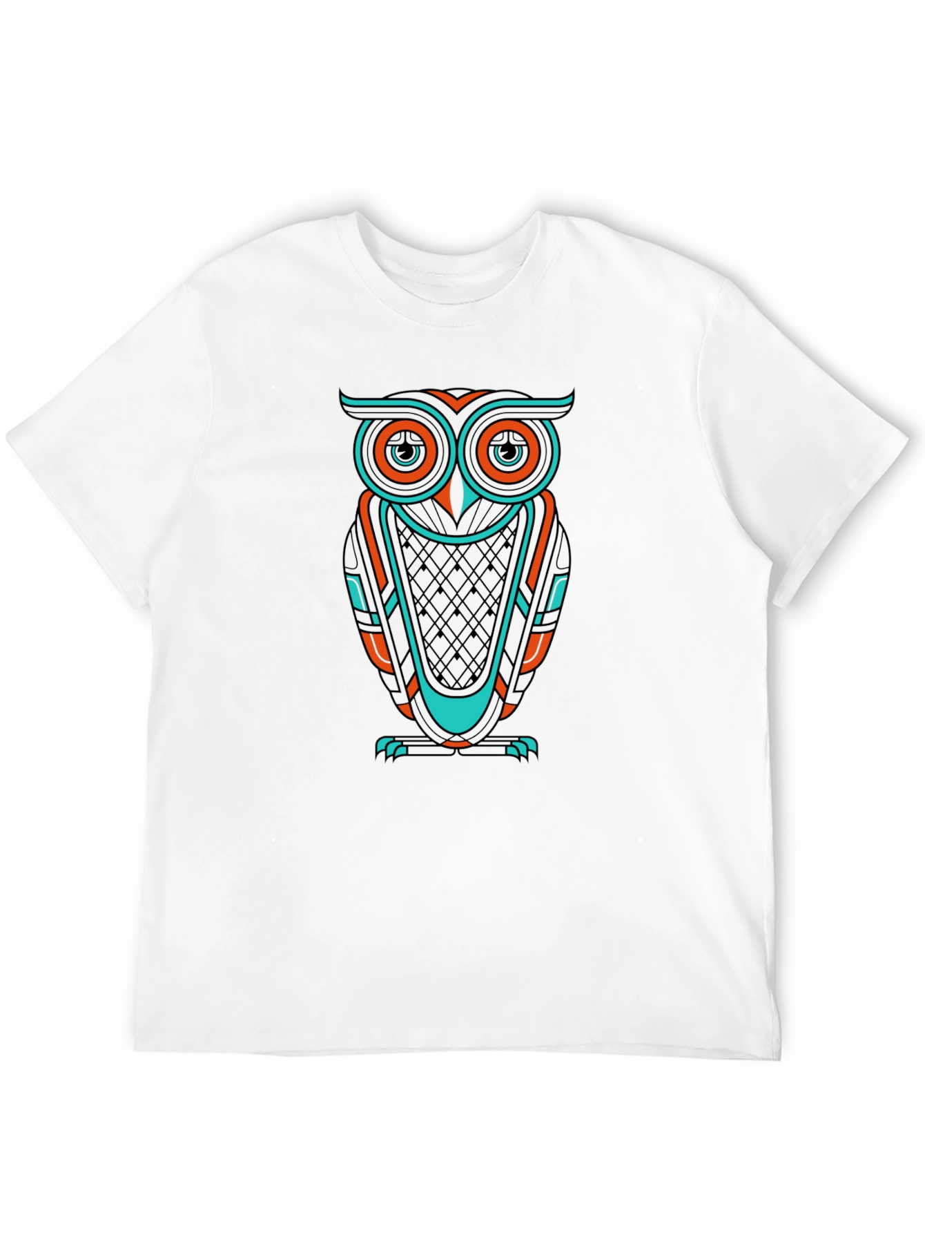 Black Owl Graphic Print Crew Neck T-Shirt view 12