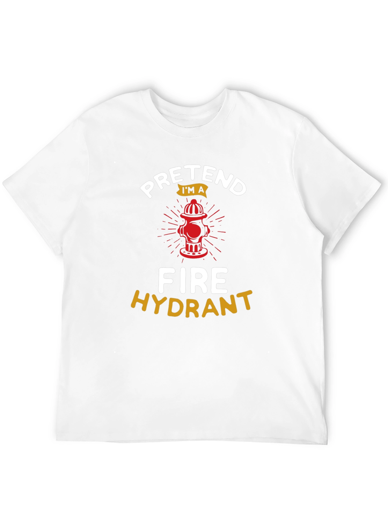 Black Pretend I'm a Fire Hydrant Graphic T-Shirt view 12
