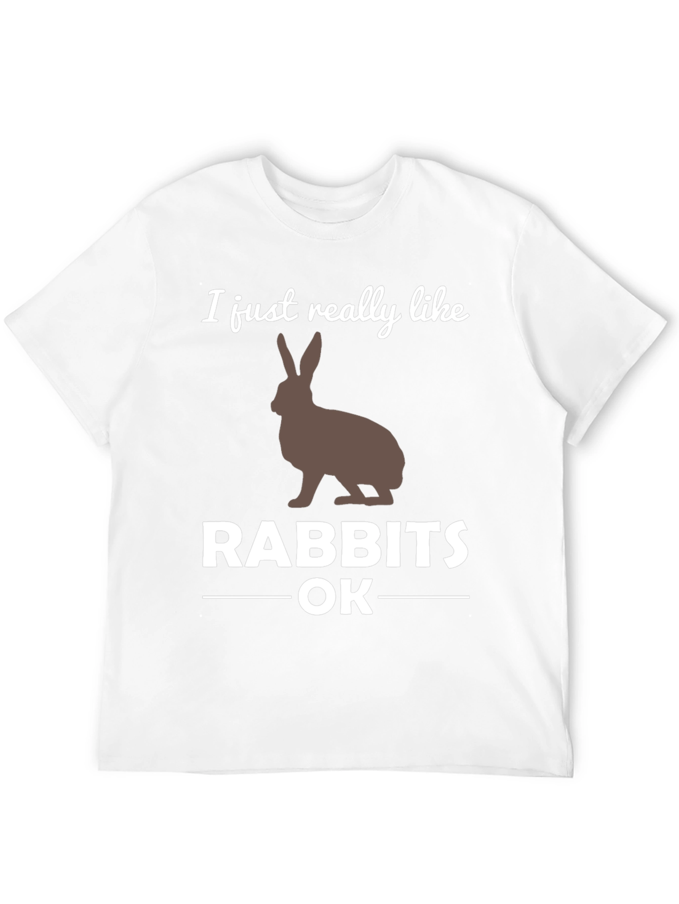 Black I Like Rabbits OK Graphic T-Shirt view 12