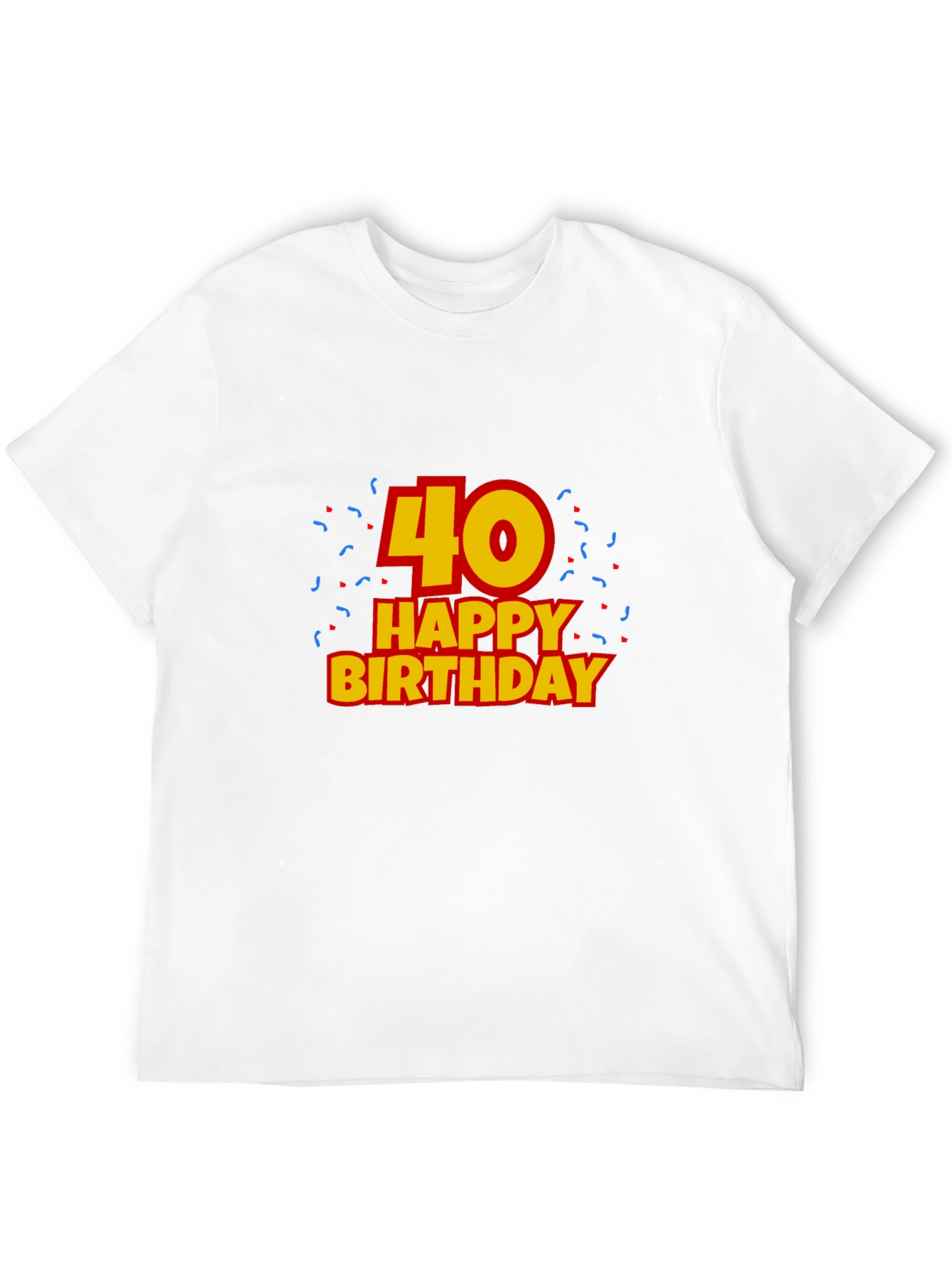 Black 40th Happy Birthday Black T-Shirt view 12