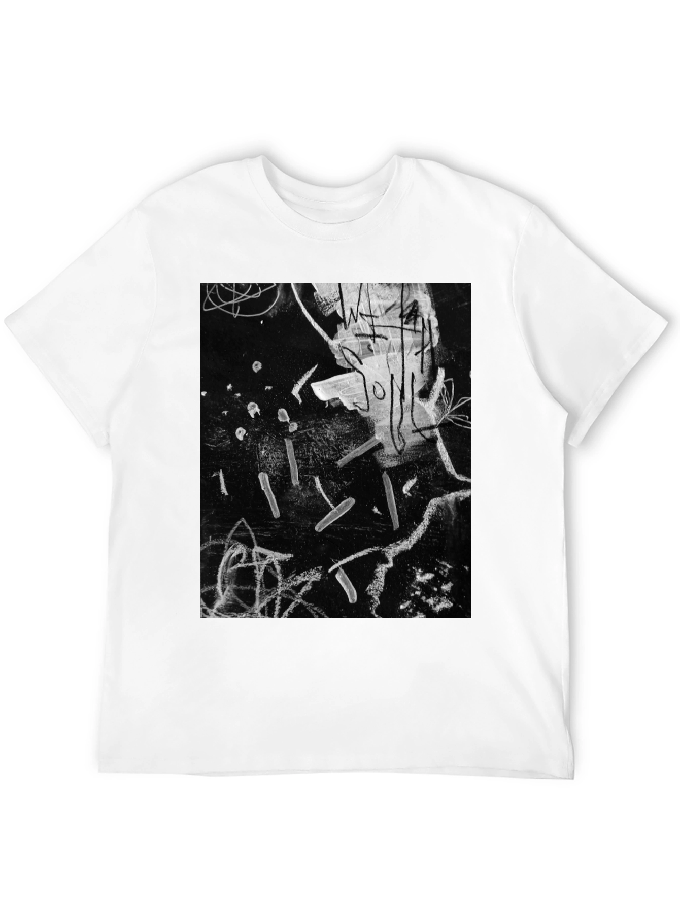 Black Abstract Art Black T-Shirt view 12