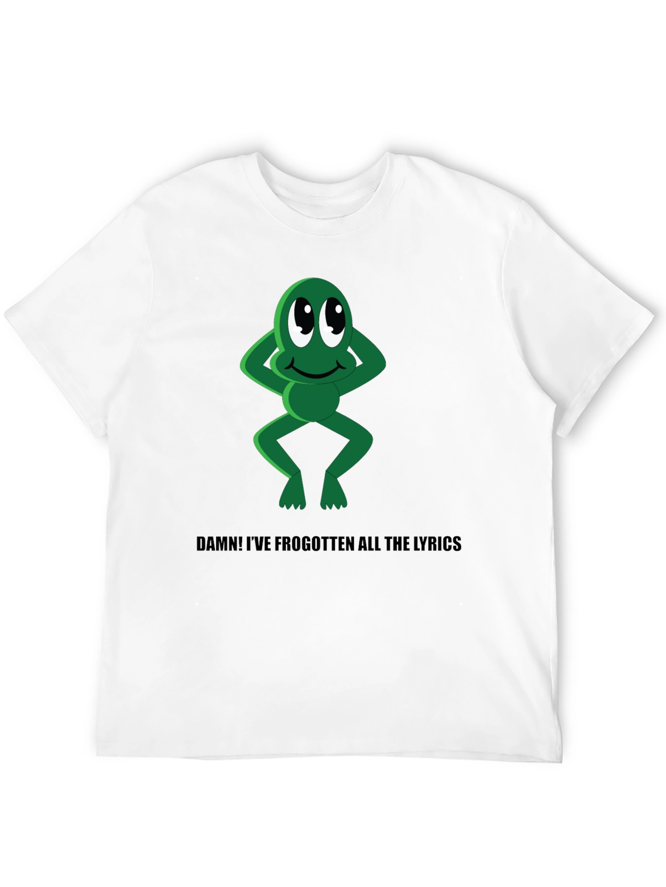 Black Funny Frog T-Shirt - Forgotten Lyrics Tee view 12
