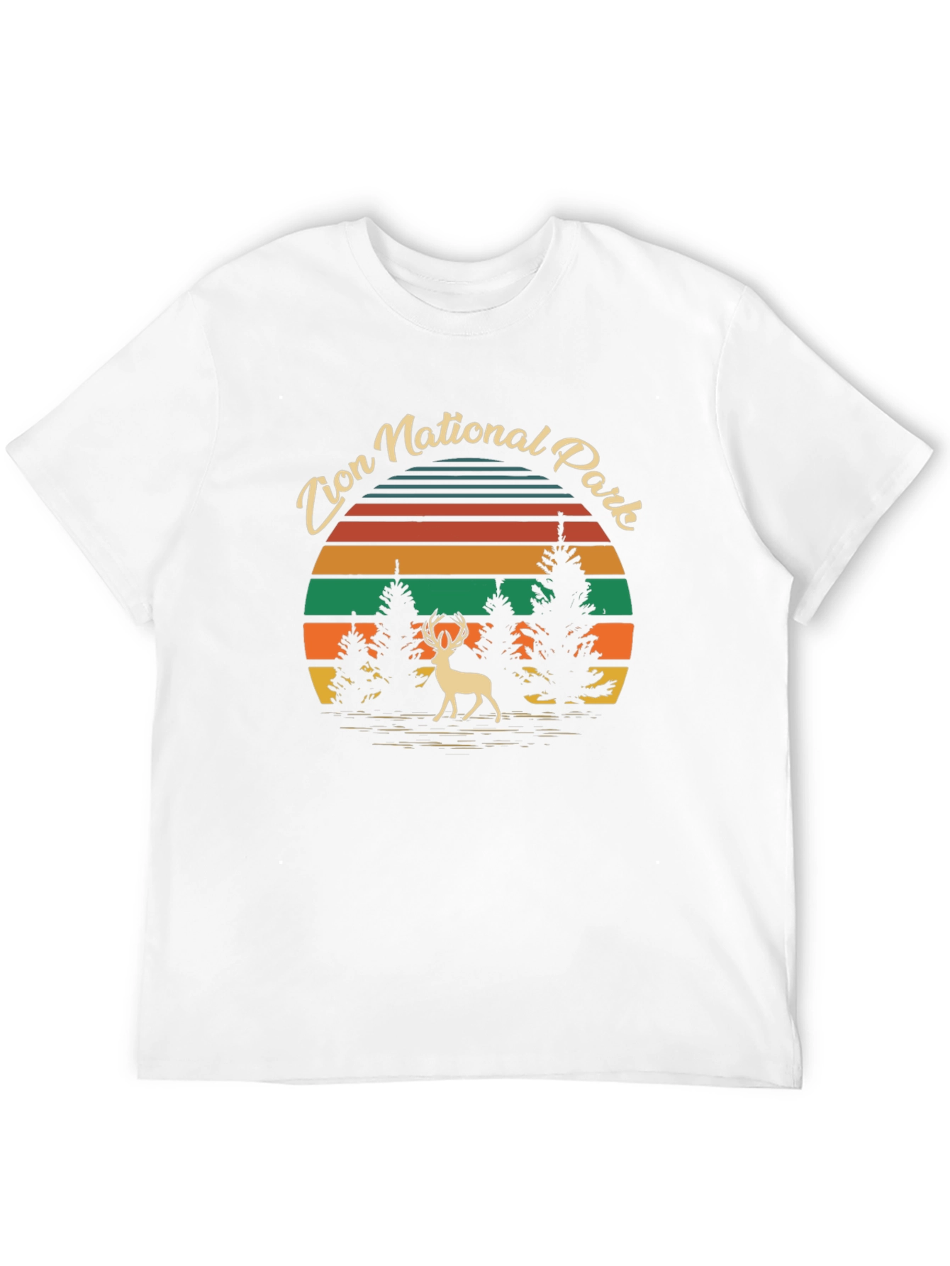 Black Zion National Park Deer Graphic Tee - Black view 12