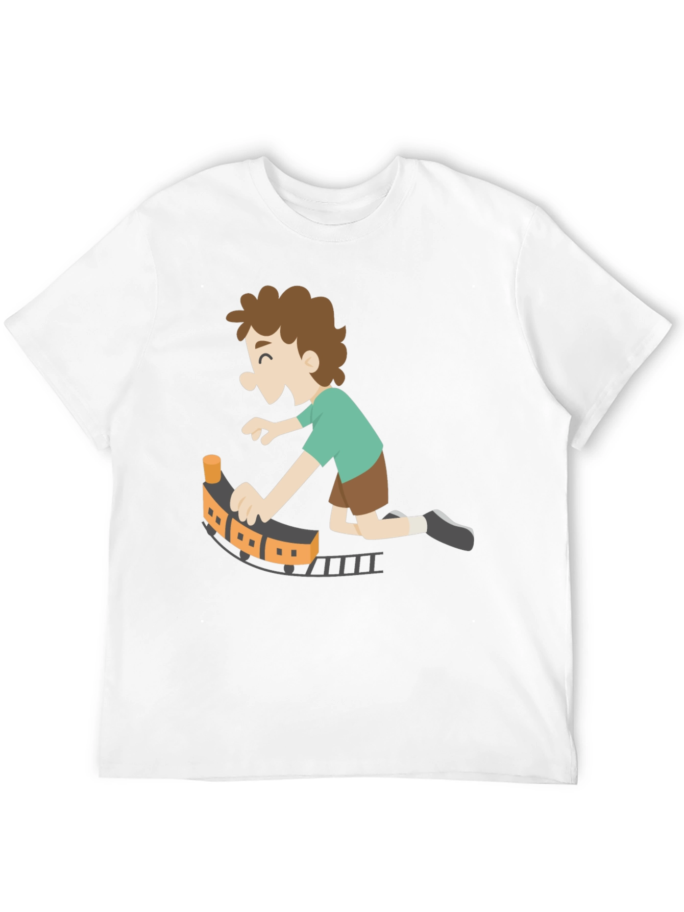 Black Toy Train Graphic Tee - Black Cotton Blend view 12