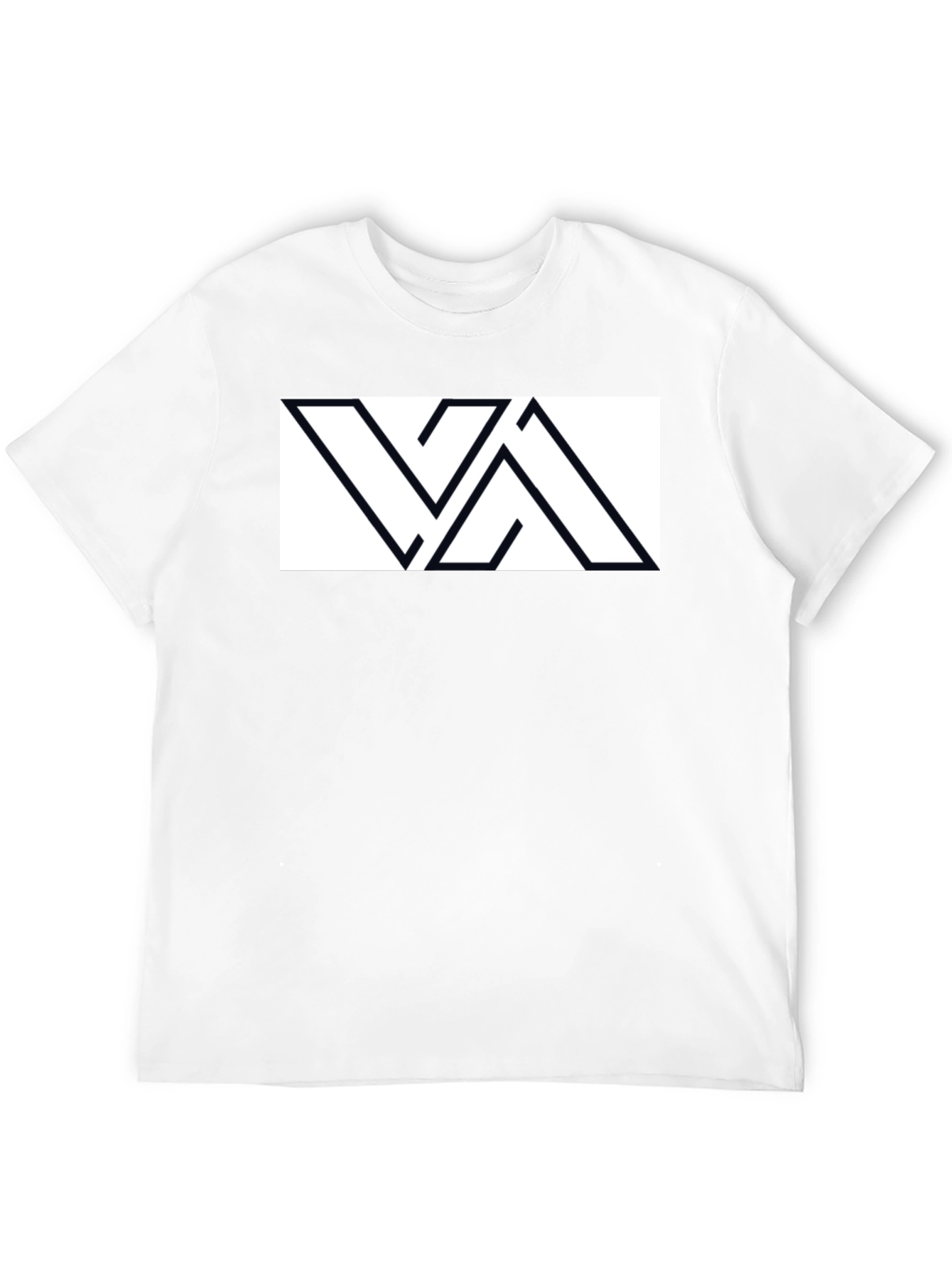 Black Geometric Graphic Tee - Black Casual Style view 12