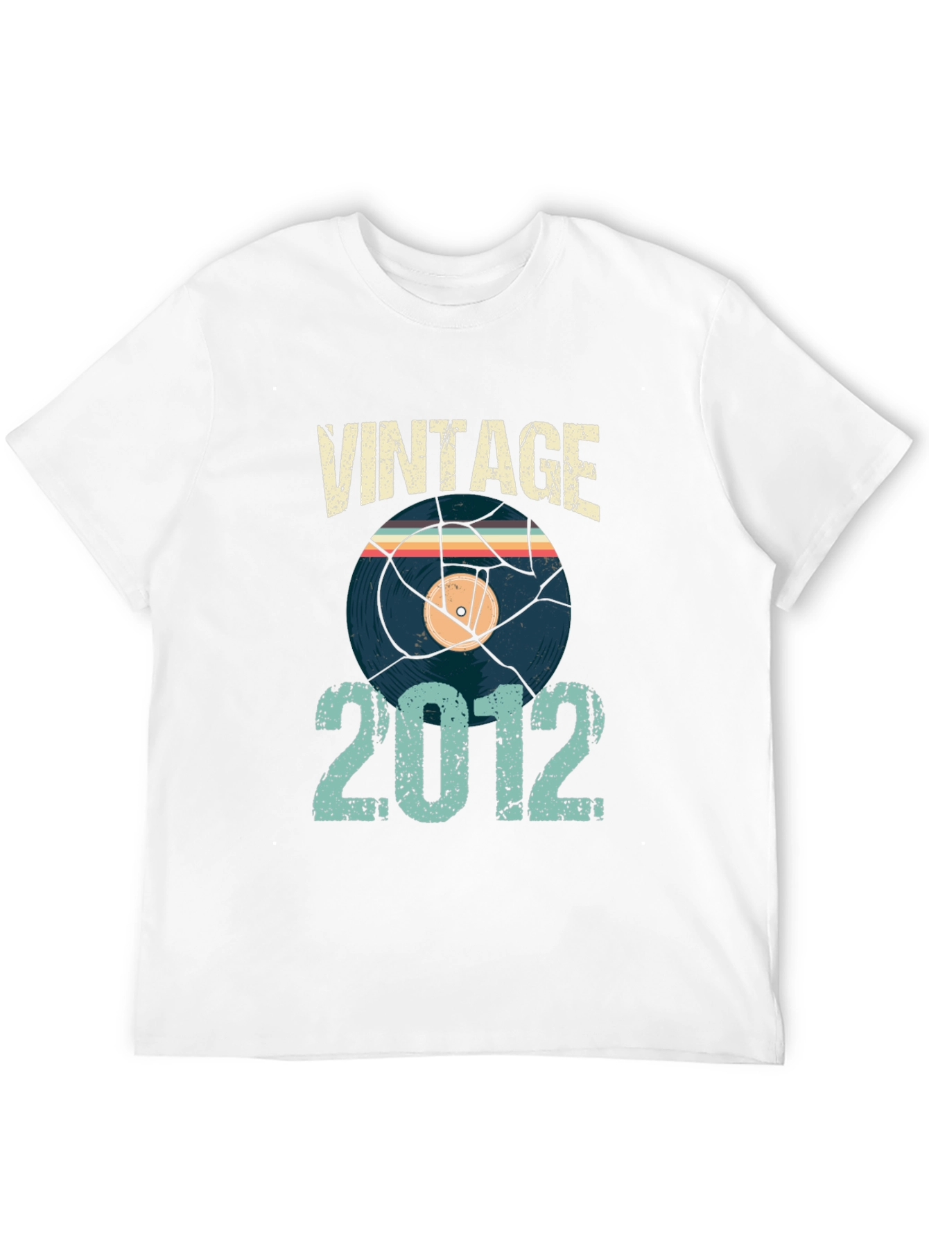 Black Vintage 2012 Record T-Shirt view 12