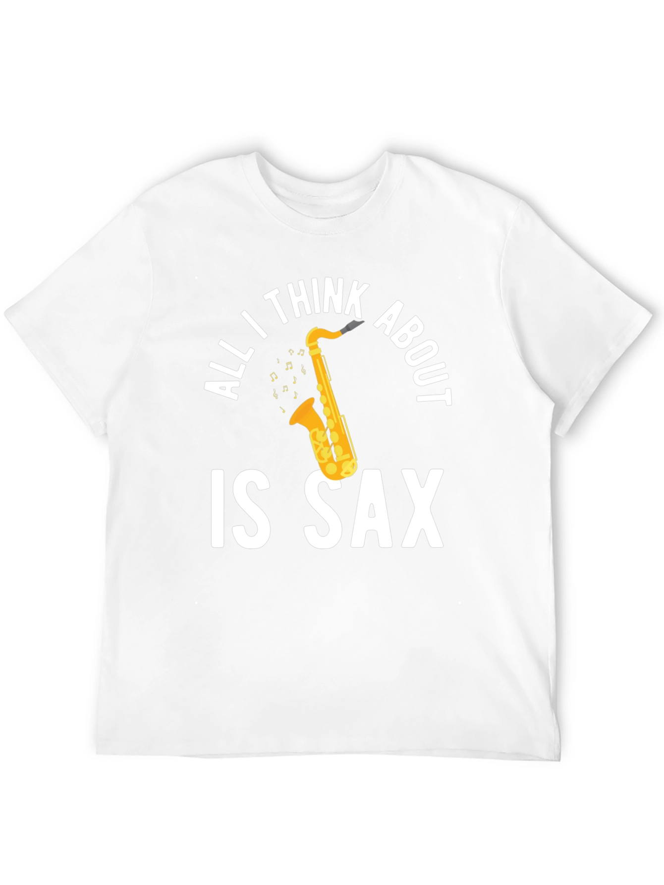 Black All I Think About Is Sax T-Shirt view 12