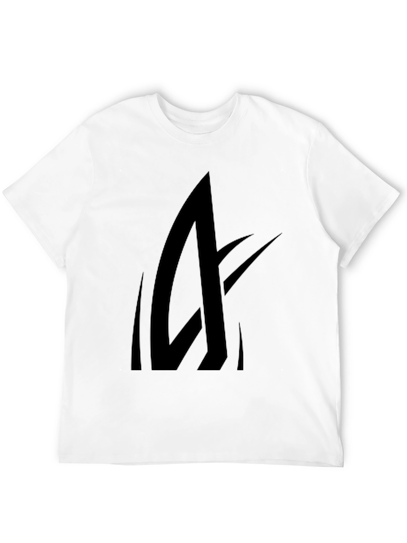 Black Men's Black Graphic Tee - Abstract Design view 12