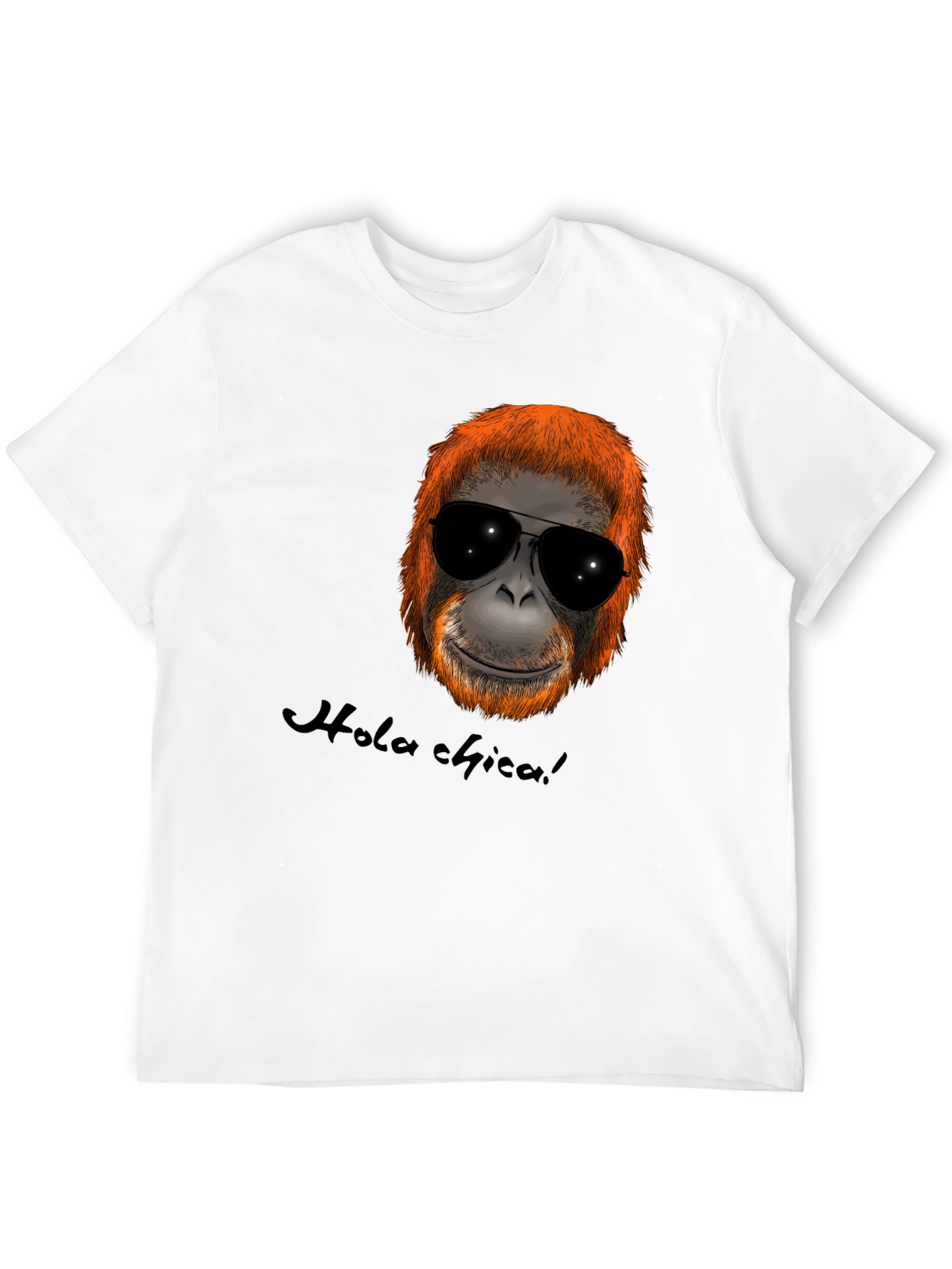 Black Cool Orangutan Sunglasses T-Shirt - Hola Chica! view 12