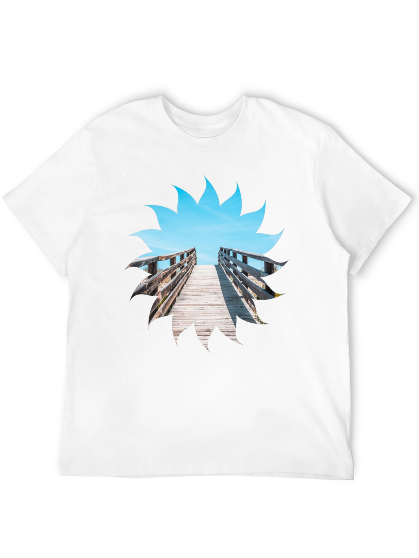 Black Beach Boardwalk Graphic T-Shirt view 12