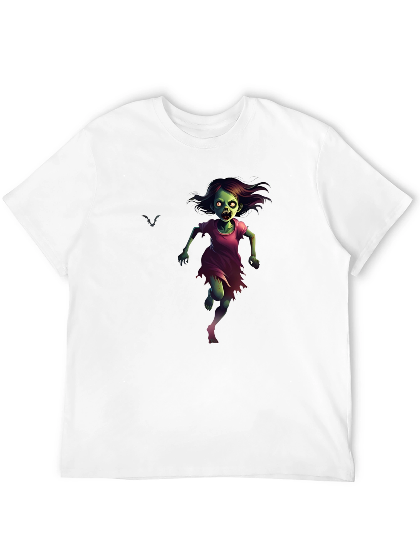 Black Zombie Girl Graphic Tee - Halloween Apparel view 12