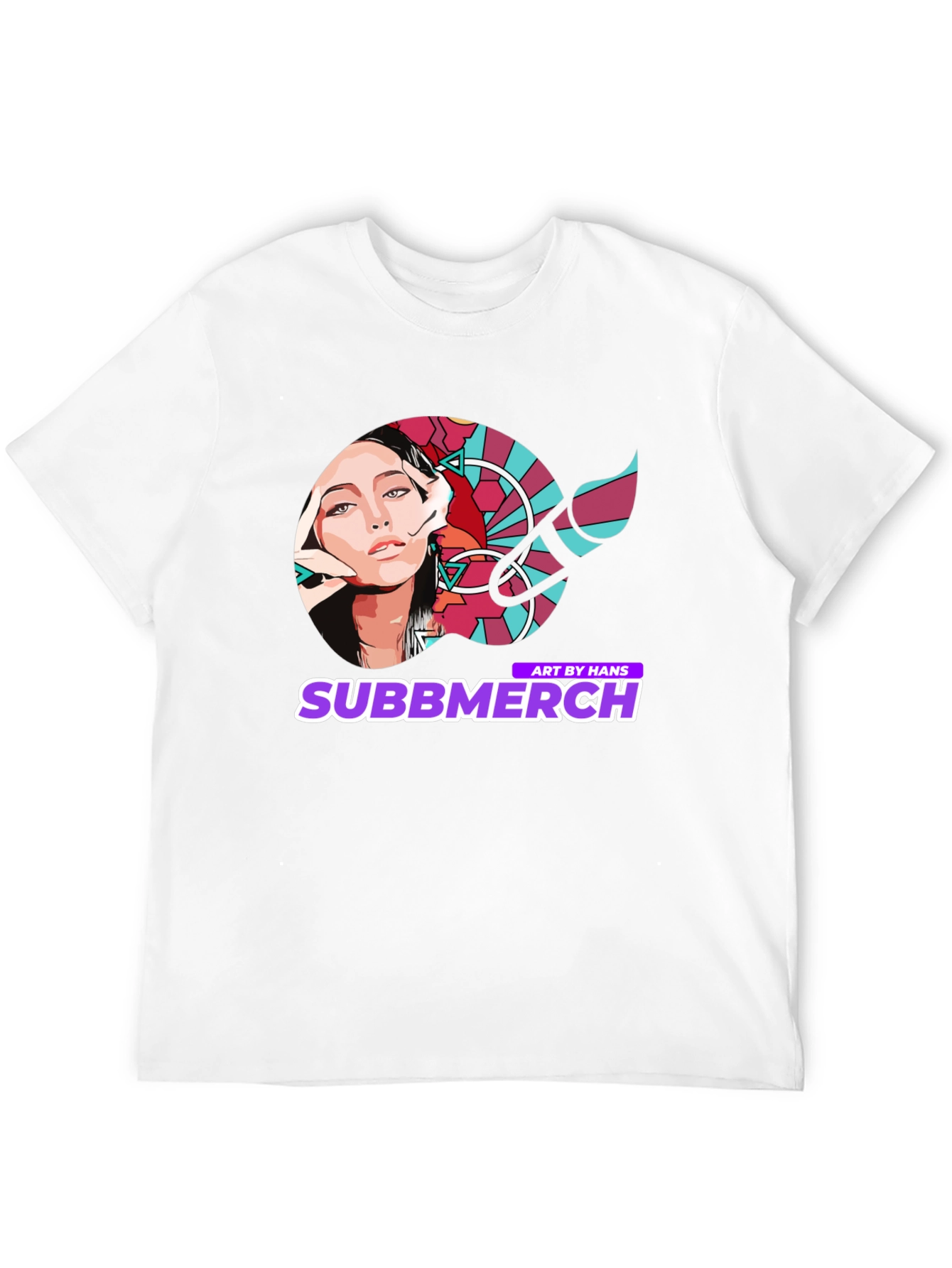 Black Subbmerch Art by Hans Black Graphic Tee view 12