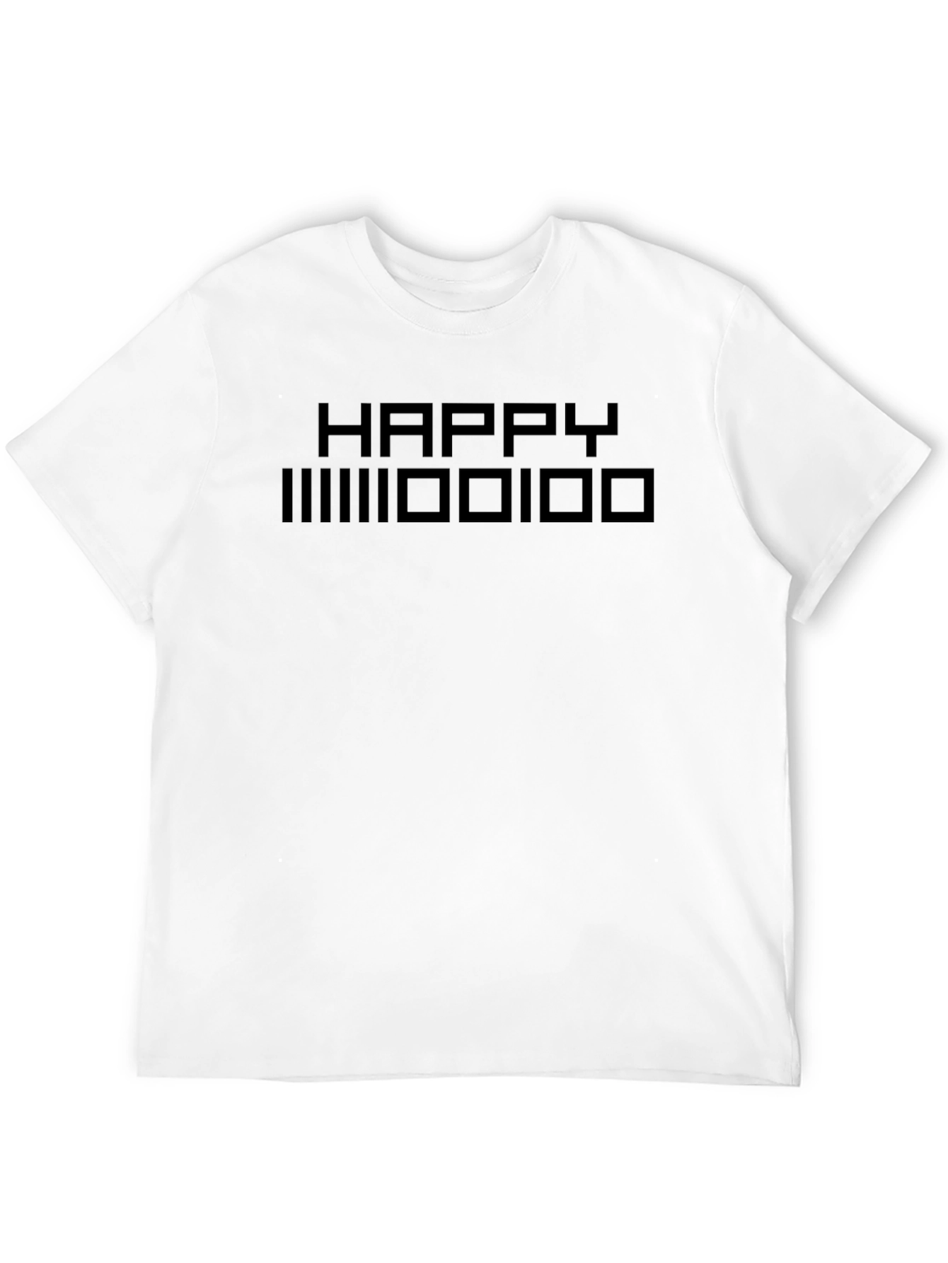 Black Binary Happy T-Shirt view 12