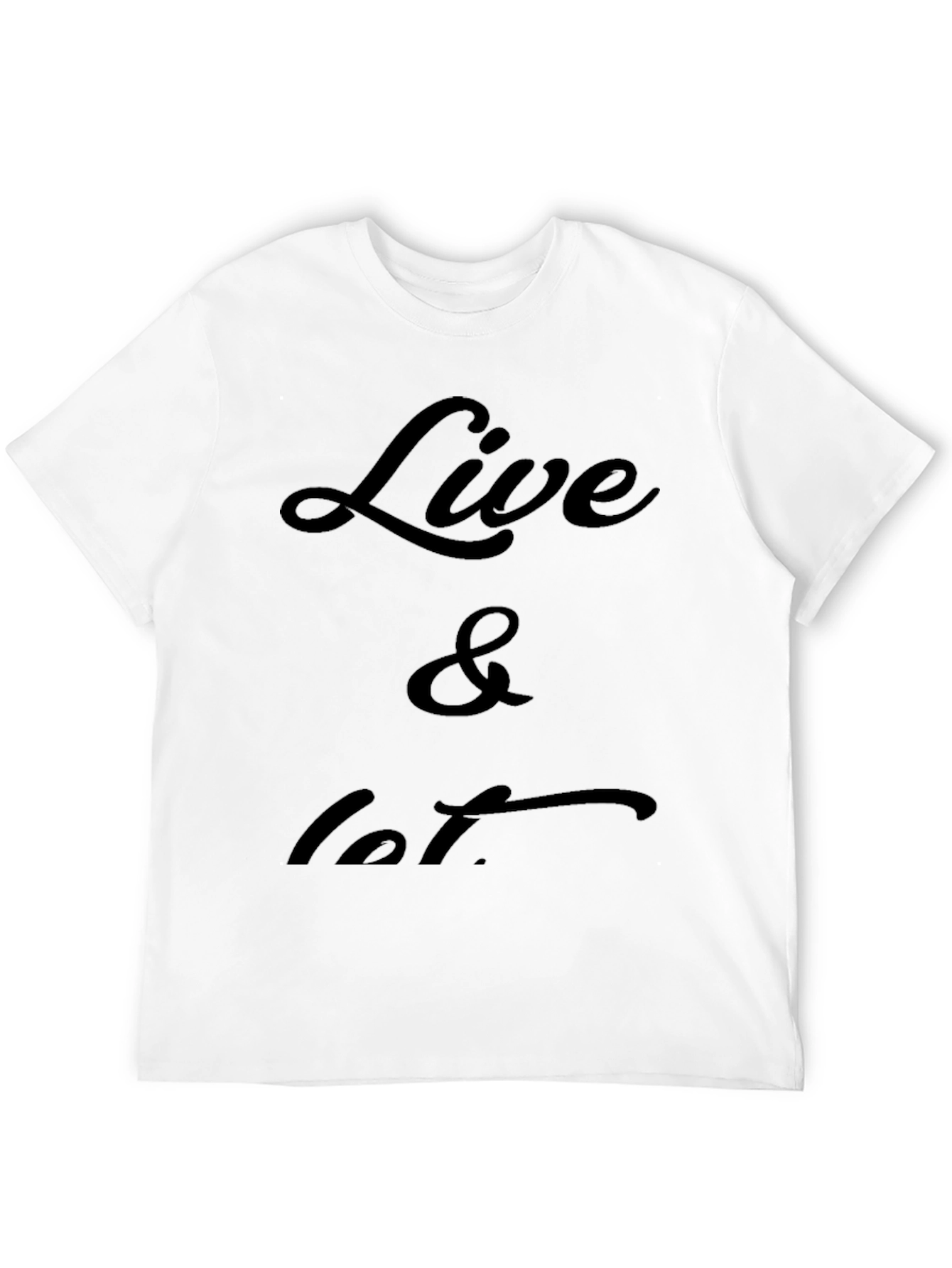 Black Live & Let T-Shirt - Black Casual Tee view 12