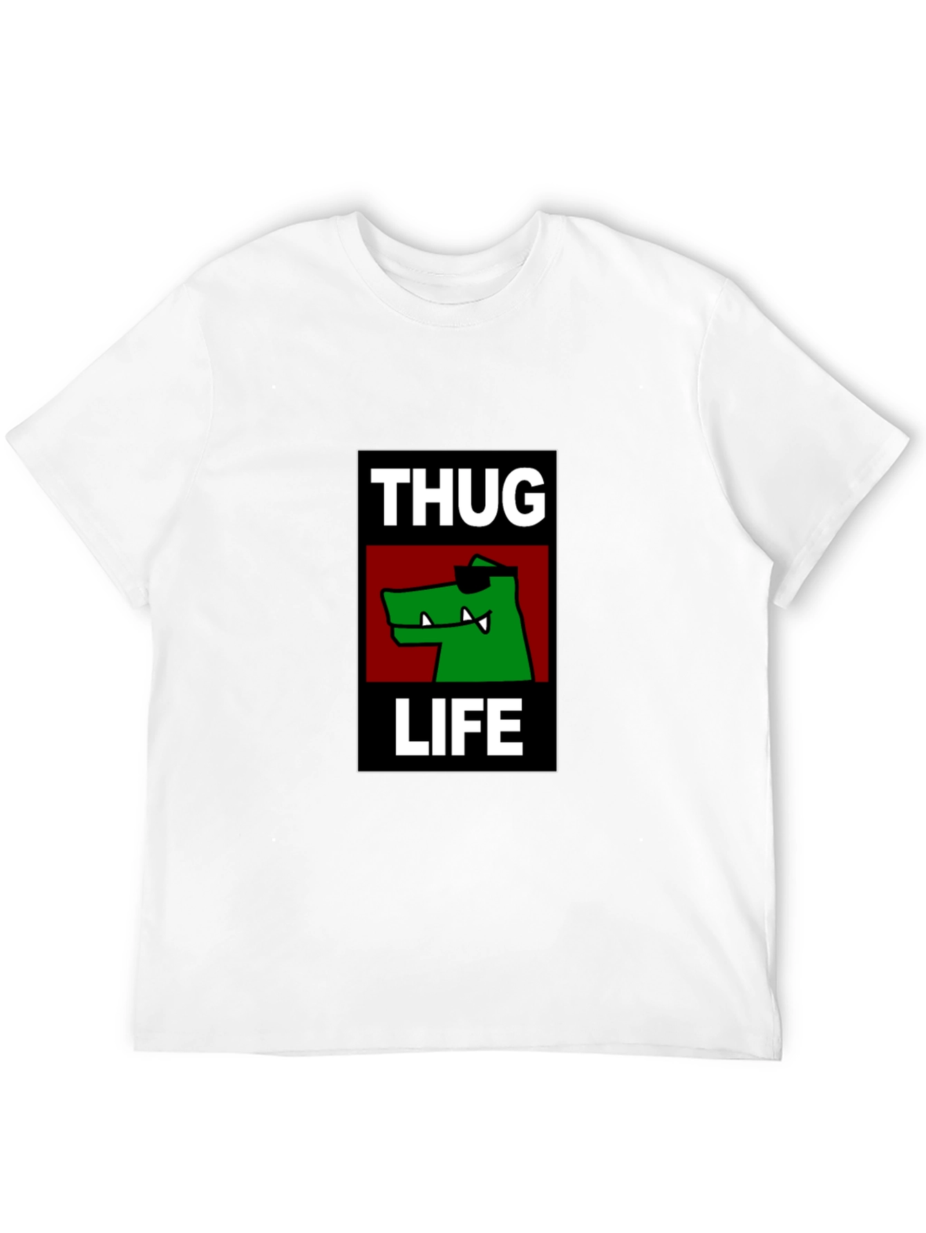 Black Thug Life Alligator Graphic Black T-Shirt view 12