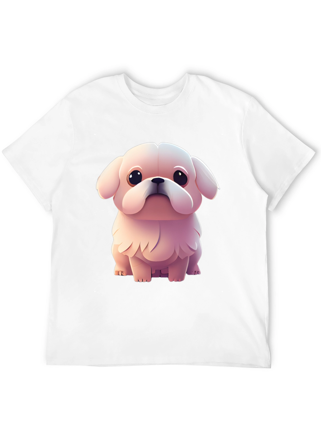 Black Cute Puppy Graphic Tee - Black view 12