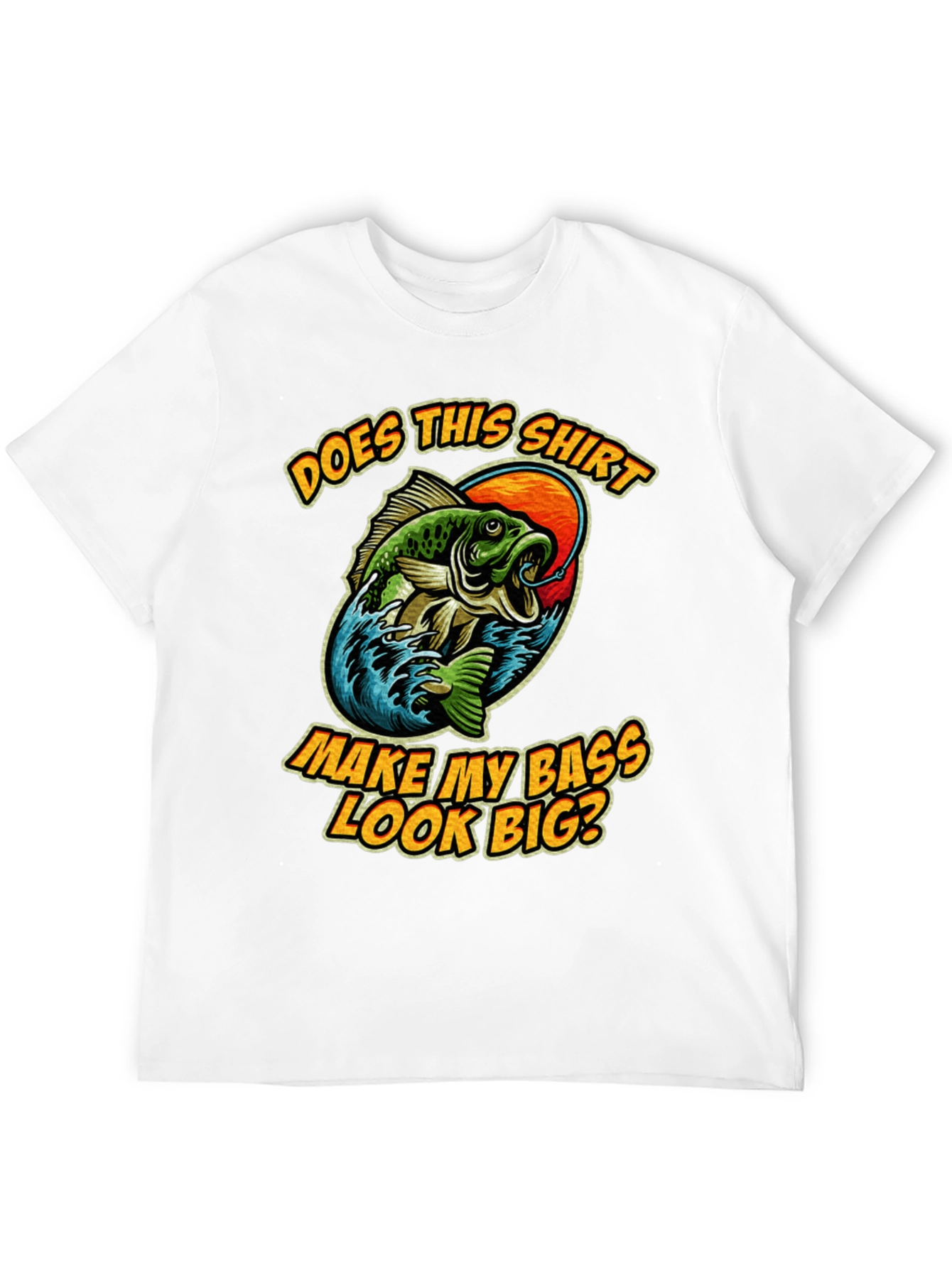 Black Funny Fishing T-Shirt - Make My Bass Look Big? view 12
