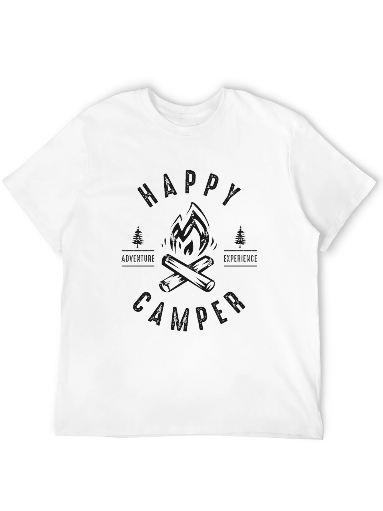Black Happy Camper Graphic Tee - Black Camping Shirt view 12