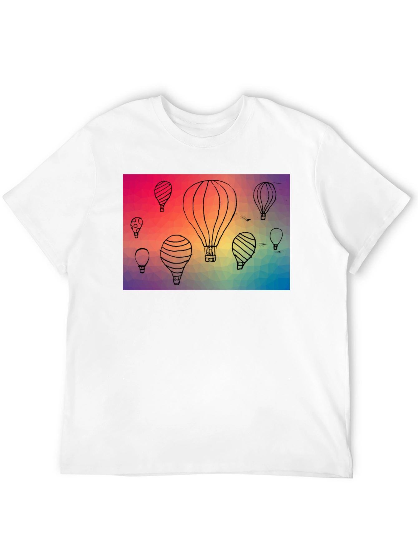 Black Hot Air Balloon Graphic Tee - Black view 12