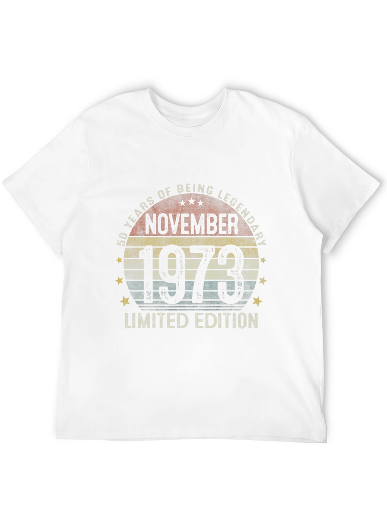 Black November 1973 Limited Edition 50th Birthday T-Shirt view 12