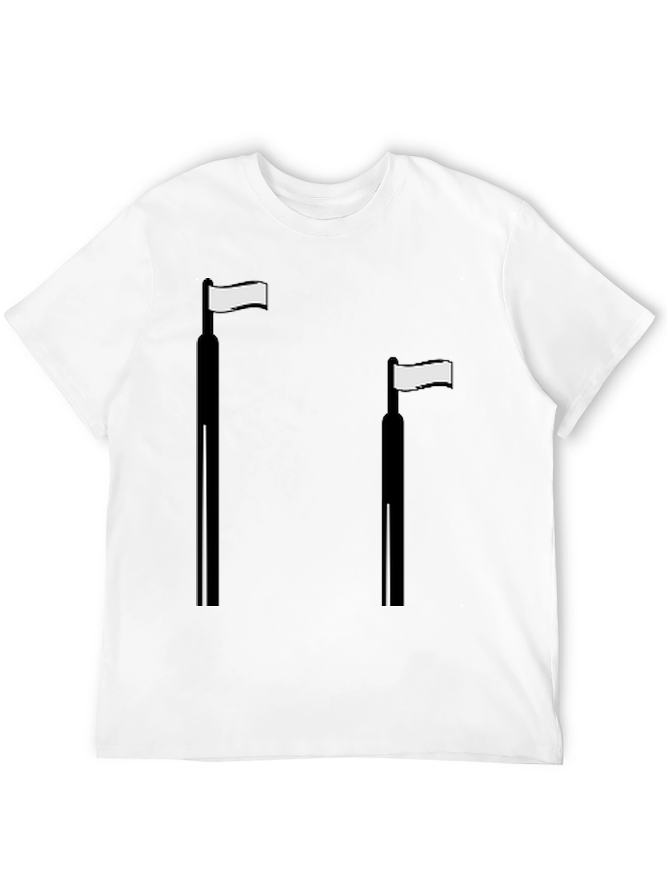 Black Minimalist Flag T-Shirt - Casual Style view 12