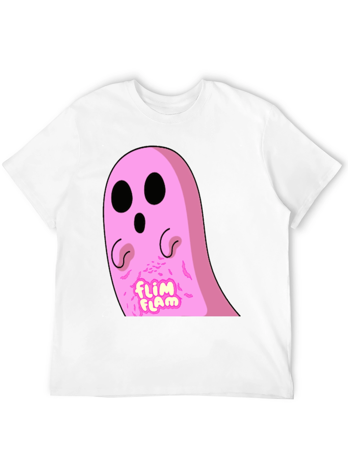 Black Pink Ghost Flim Flam T-Shirt view 12