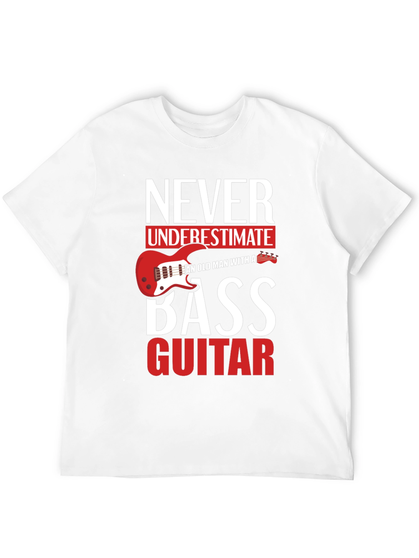 Black Never Underestimate Old Man With a Bass Guitar T-Shirt view 12