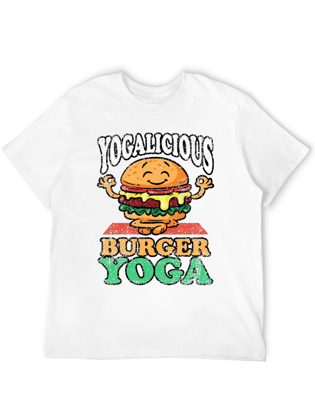Black Yogalicious Burger Yoga Graphic Tee view 12