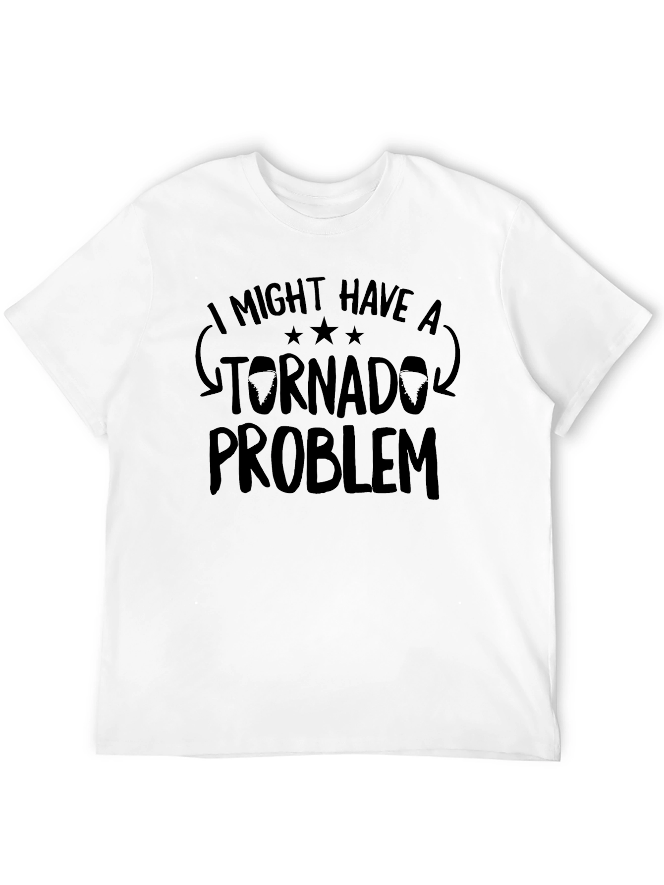 Black Tornado Problem Graphic Tee - Funny Novelty Shirt view 12