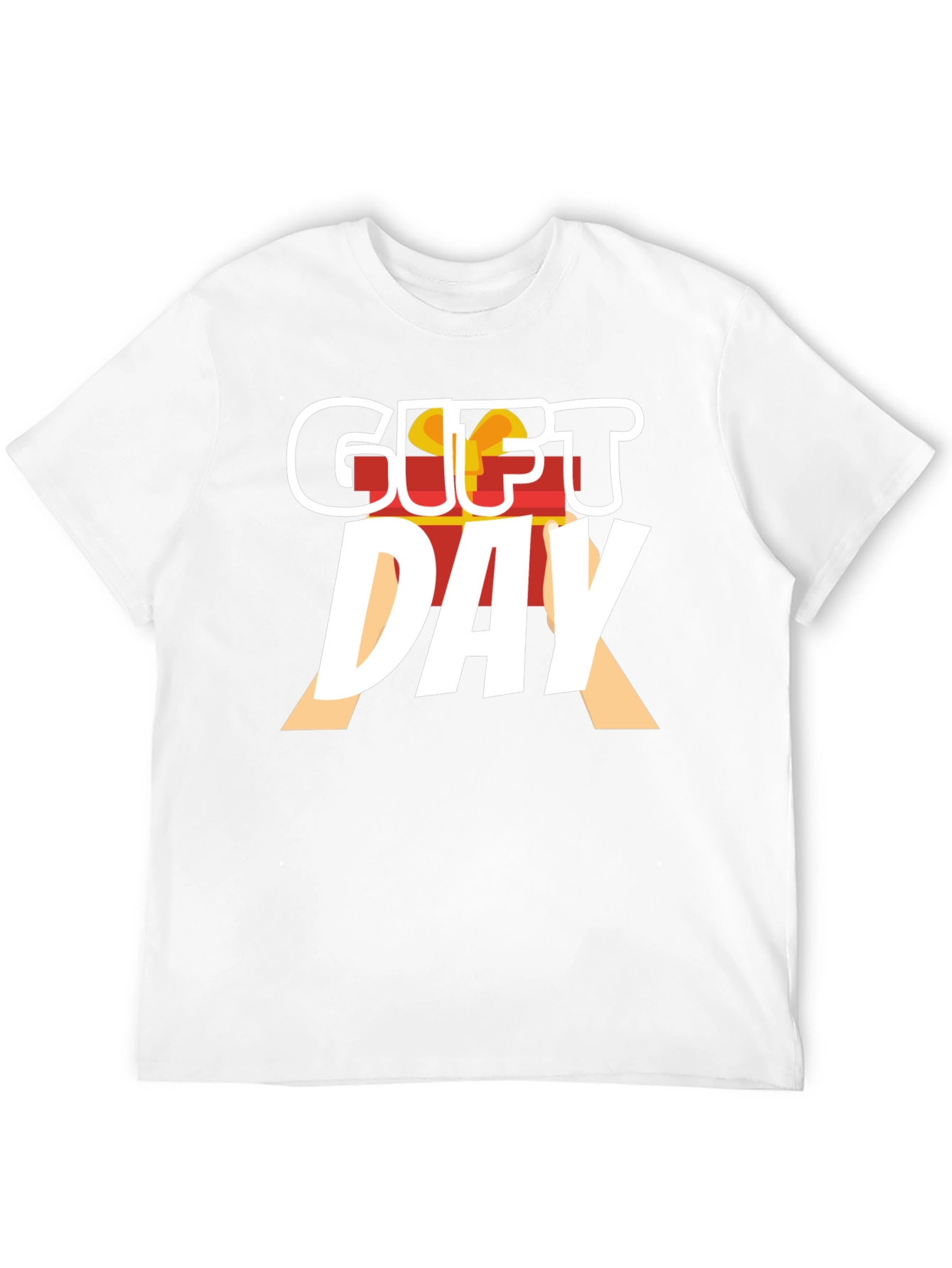 Black Gift Day Graphic Tee - Black Cotton T-Shirt view 12