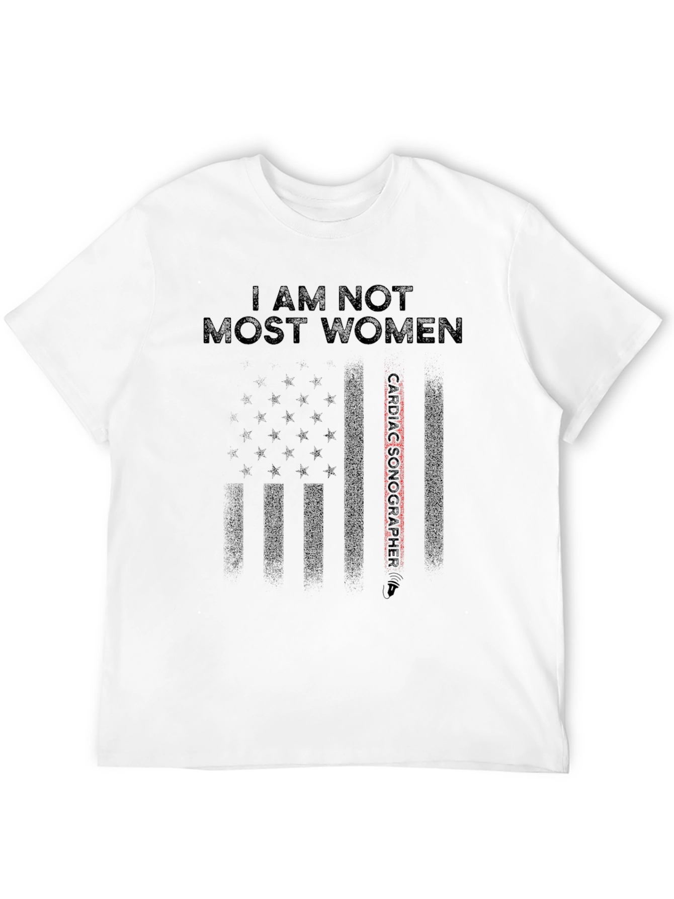 Black I Am Not Most Women - Cardiac Sonographer T-Shirt view 12