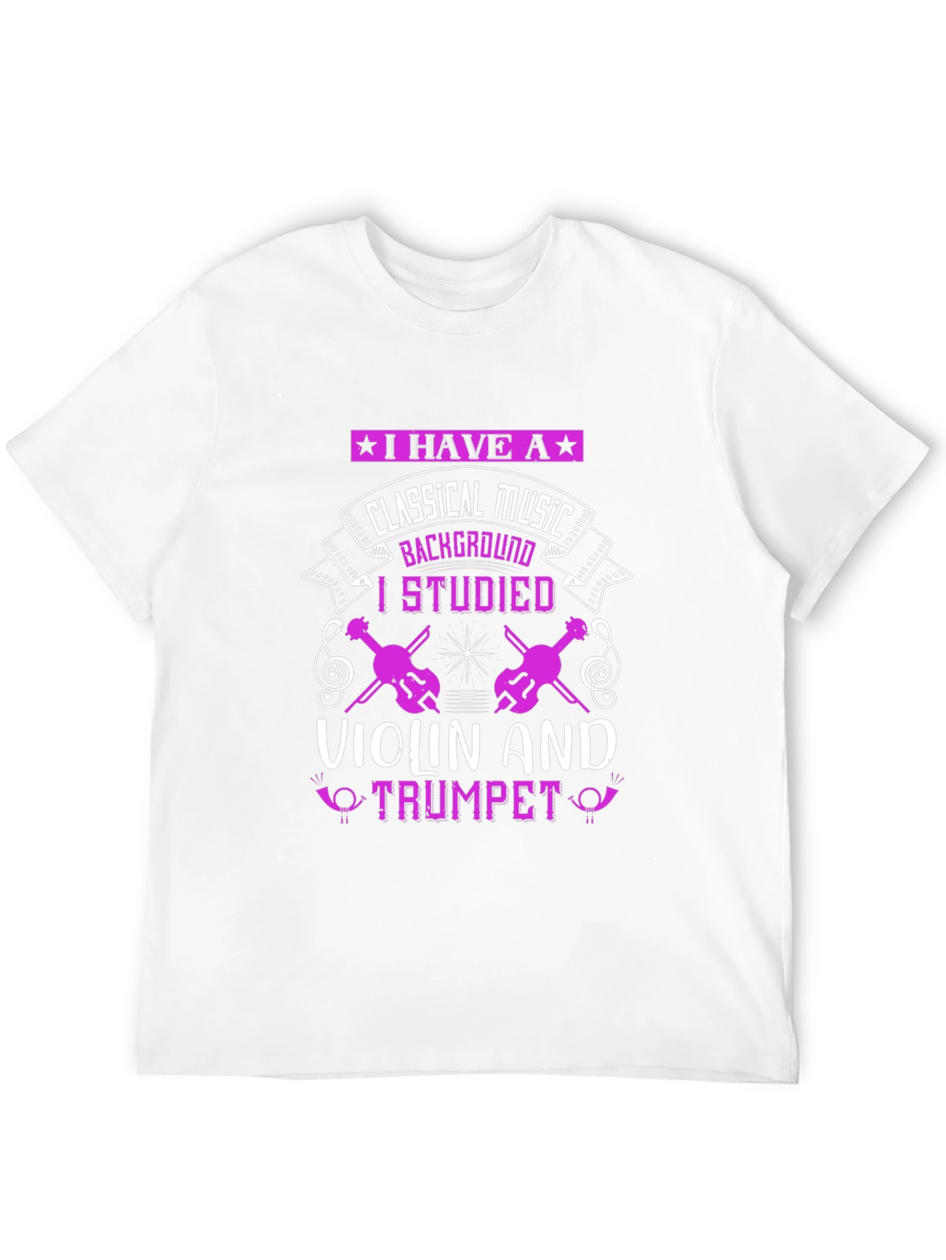Classical Music T-Shirt - Violin and Trumpet Tee - 12