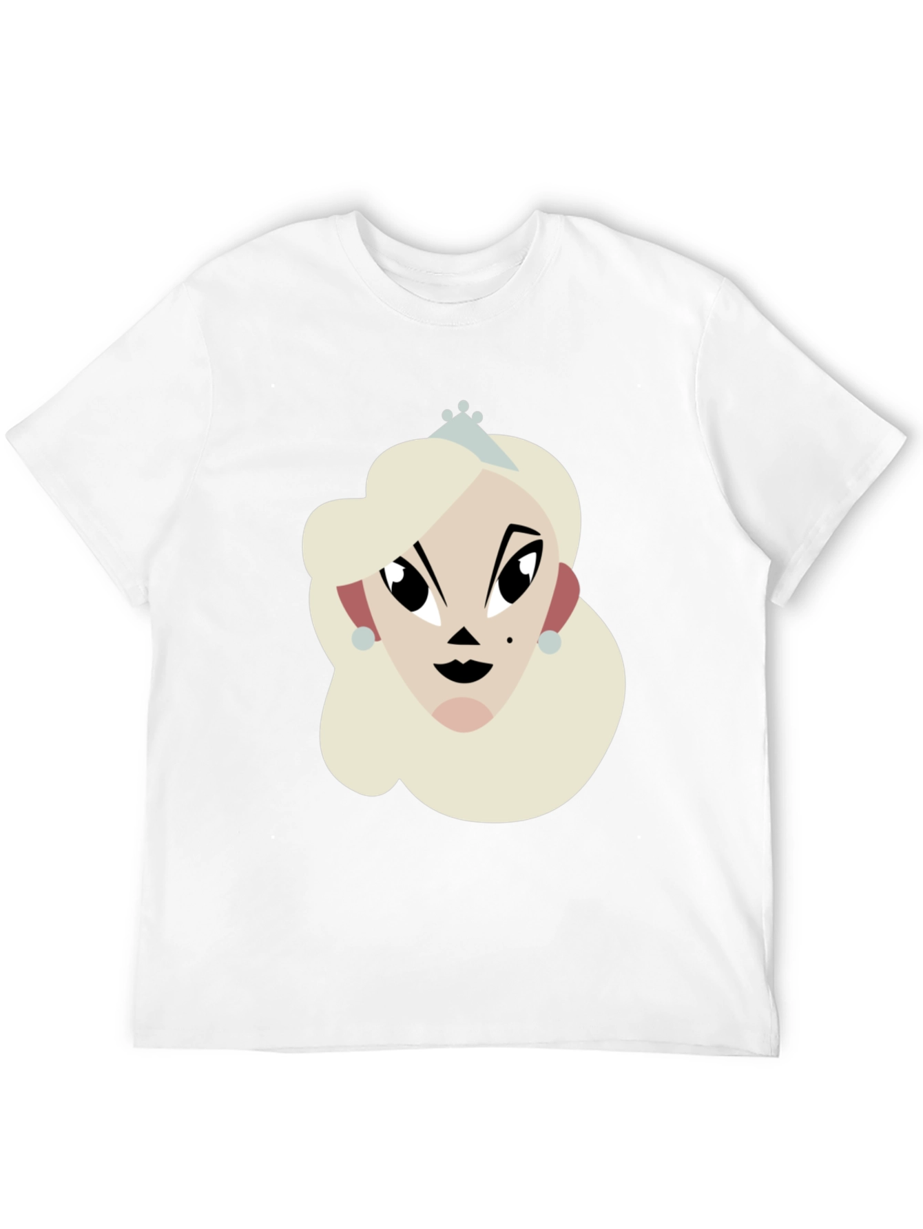 Black Princess Cartoon Graphic Black T-Shirt view 12