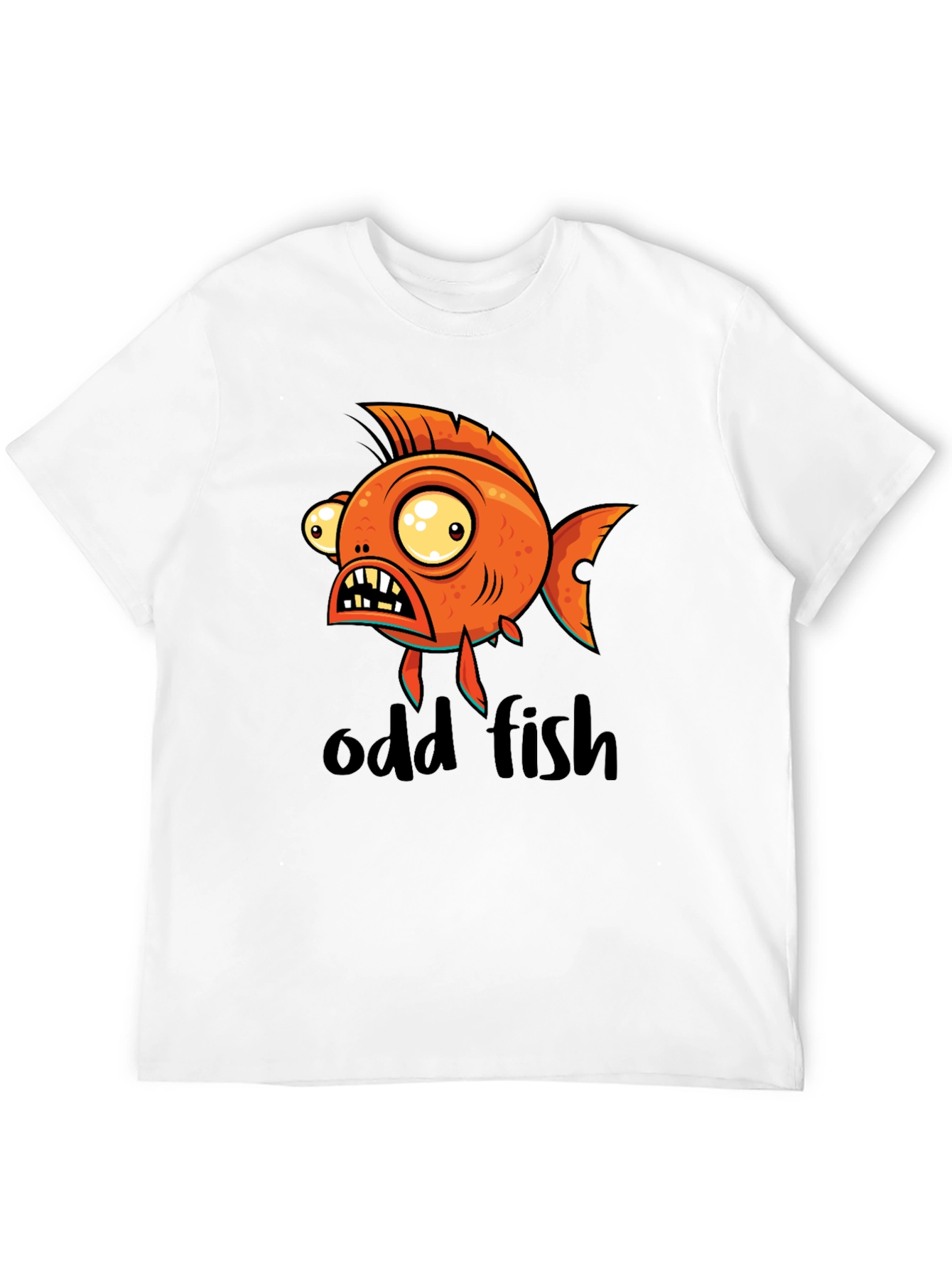 Black Odd Fish Graphic Tee - Quirky Humor T-Shirt view 12