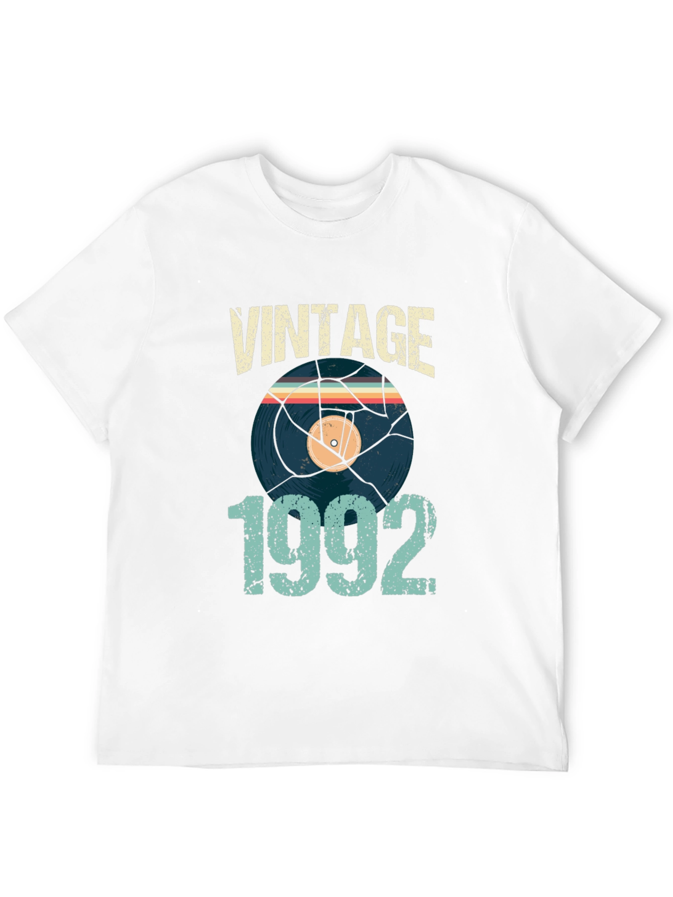 Black Vintage 1992 Vinyl Record T-Shirt view 12