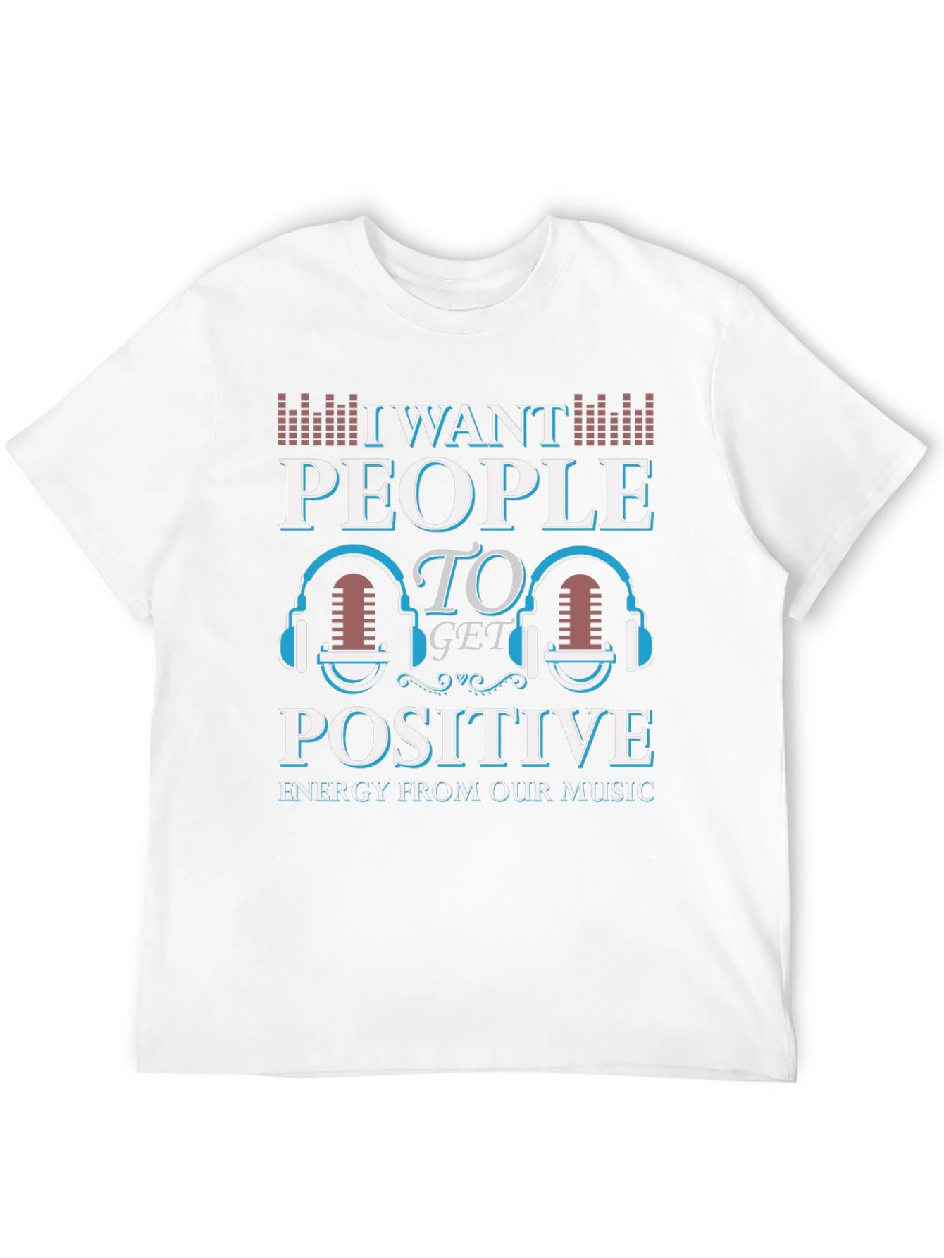Black I Want People Positive Energy Music T-Shirt view 12