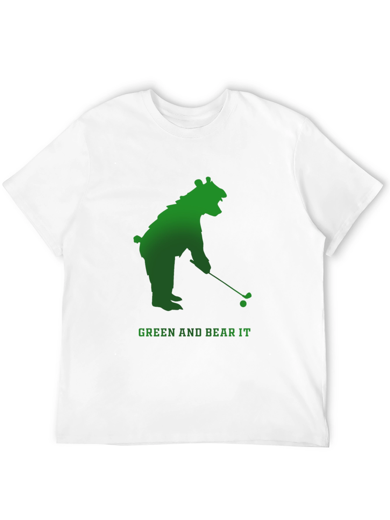 Black Green and Bear It Golf T-Shirt view 12