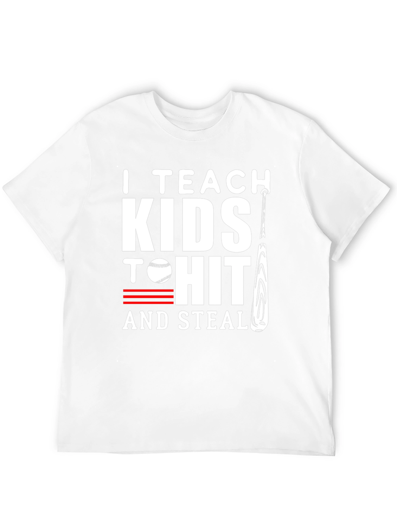 Black I Teach Kids to Hit and Steal Baseball T-Shirt view 12