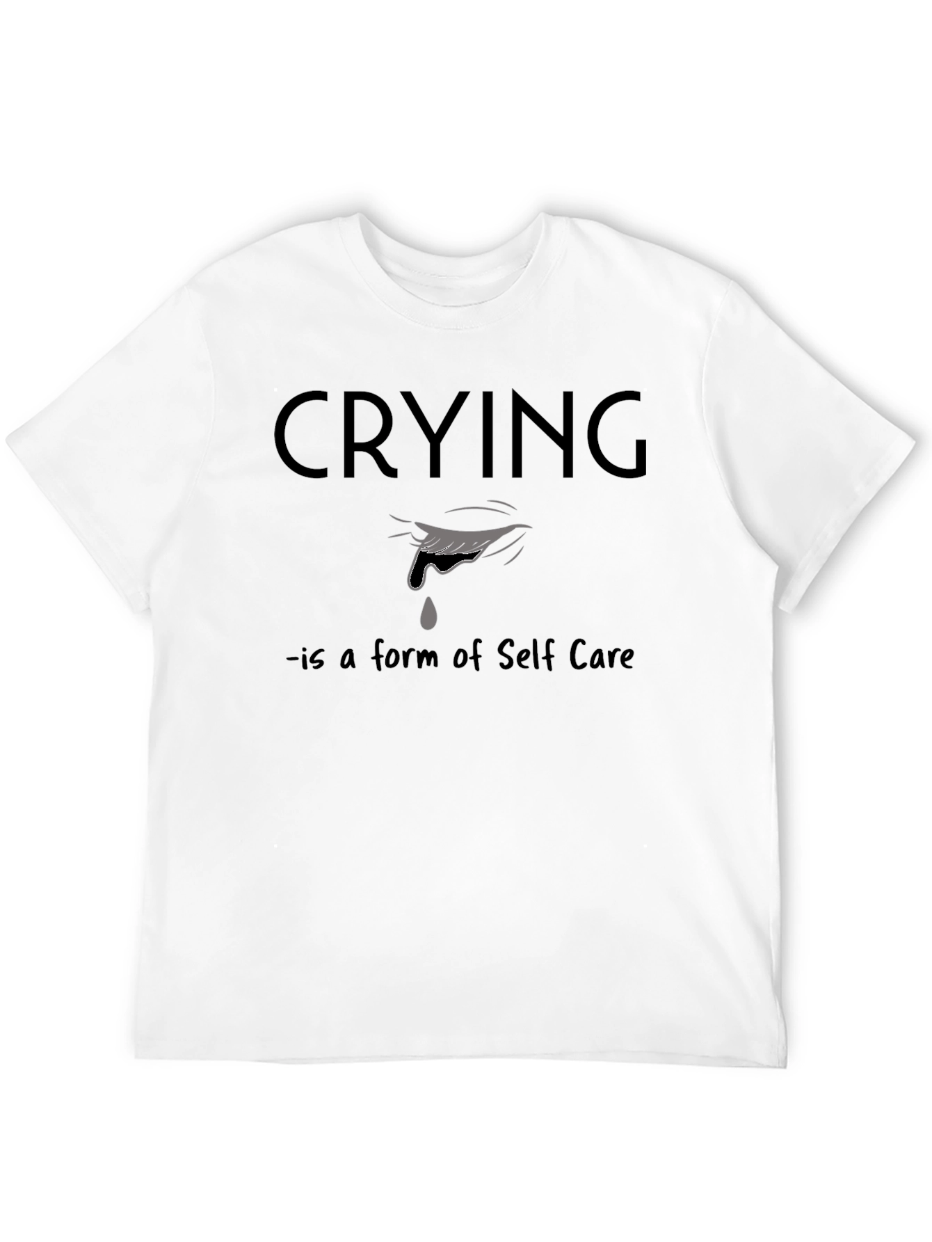 Black Crying is Self Care Graphic Tee - Black view 12