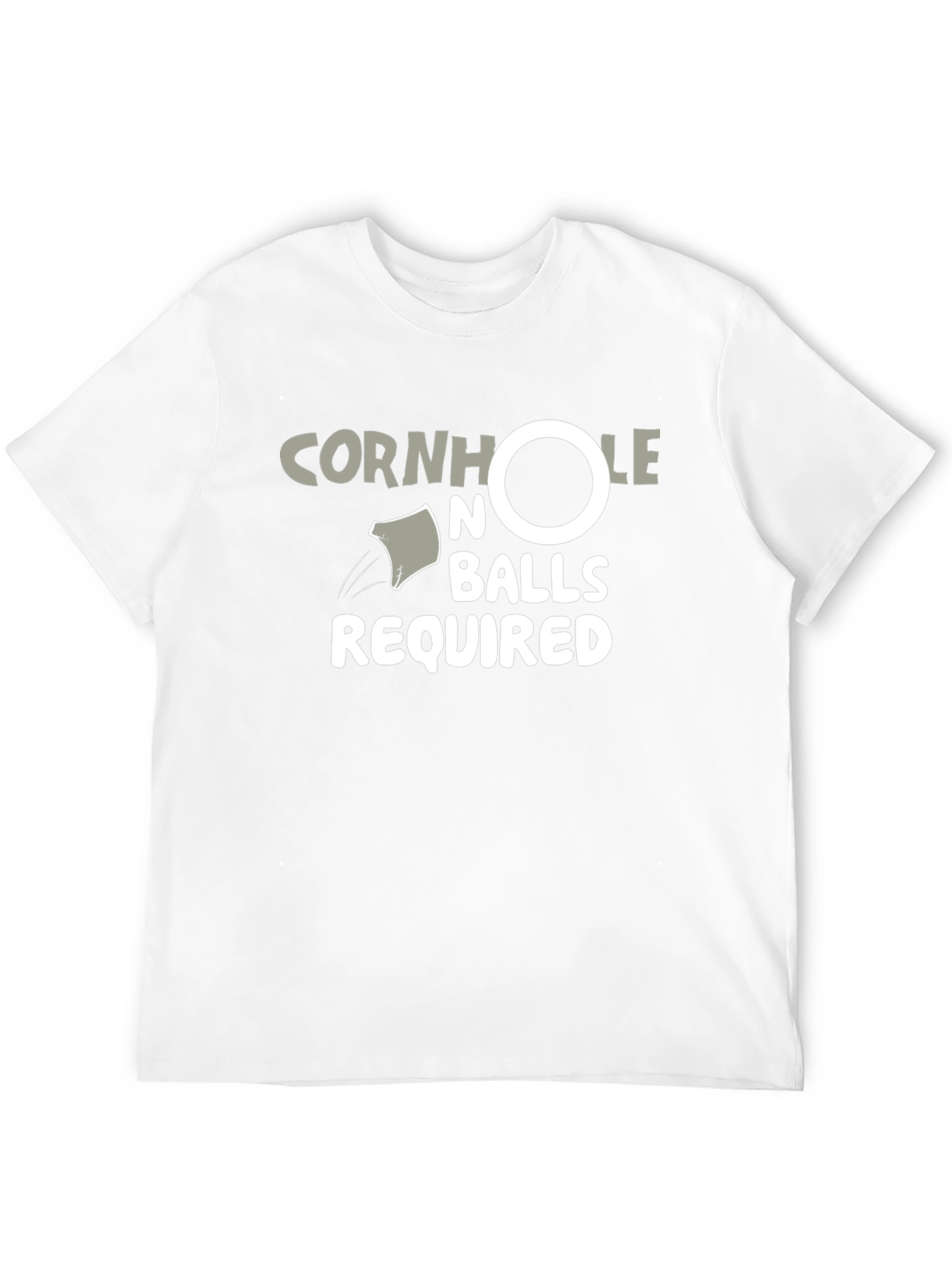 Black Cornhole No Balls Required Black T-Shirt view 12