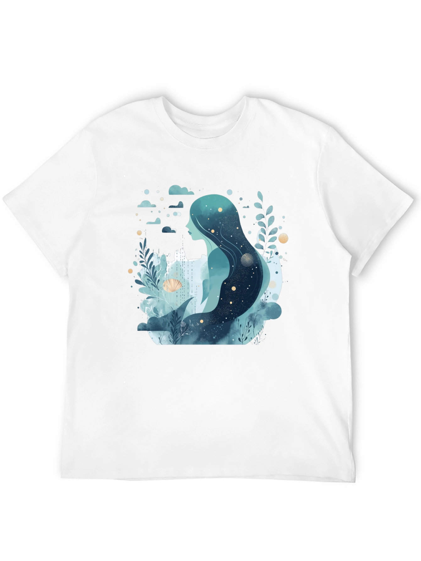 Black Celestial Mermaid Graphic Tee - Black view 12