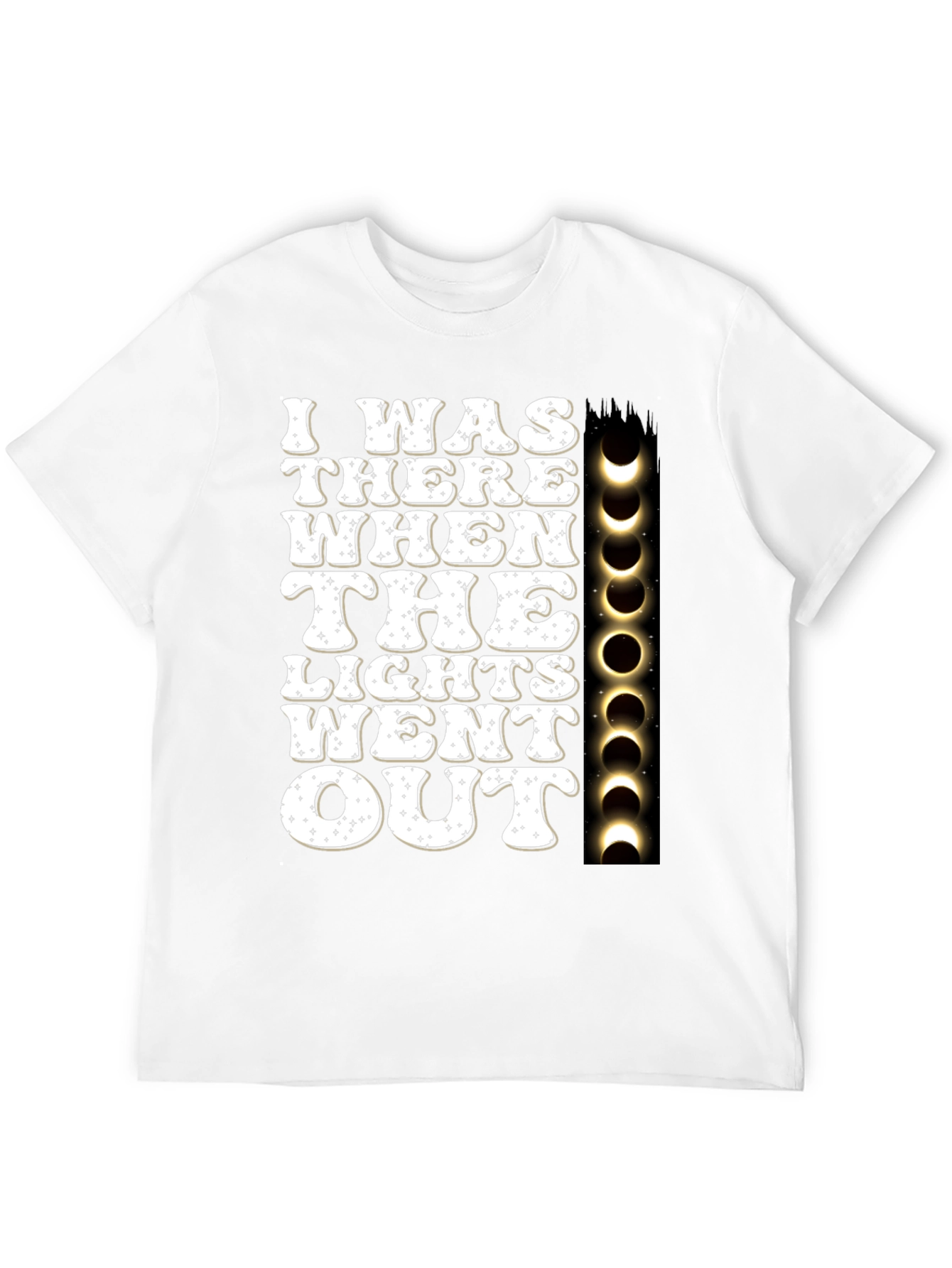 Black I Was There When The Lights Went Out T-Shirt view 12